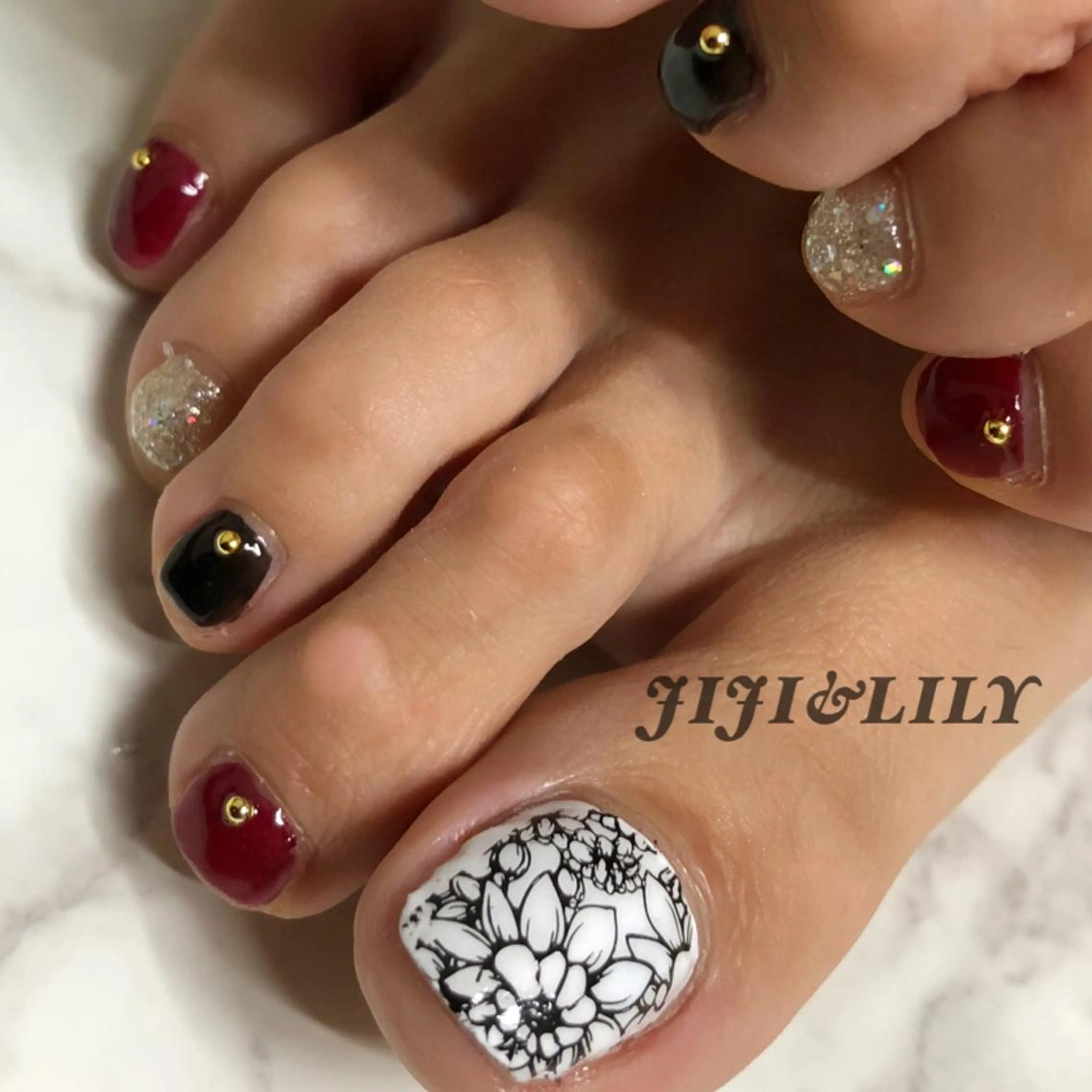 ネイル フラワーネイル 豊田 圭子のネイルデザイン