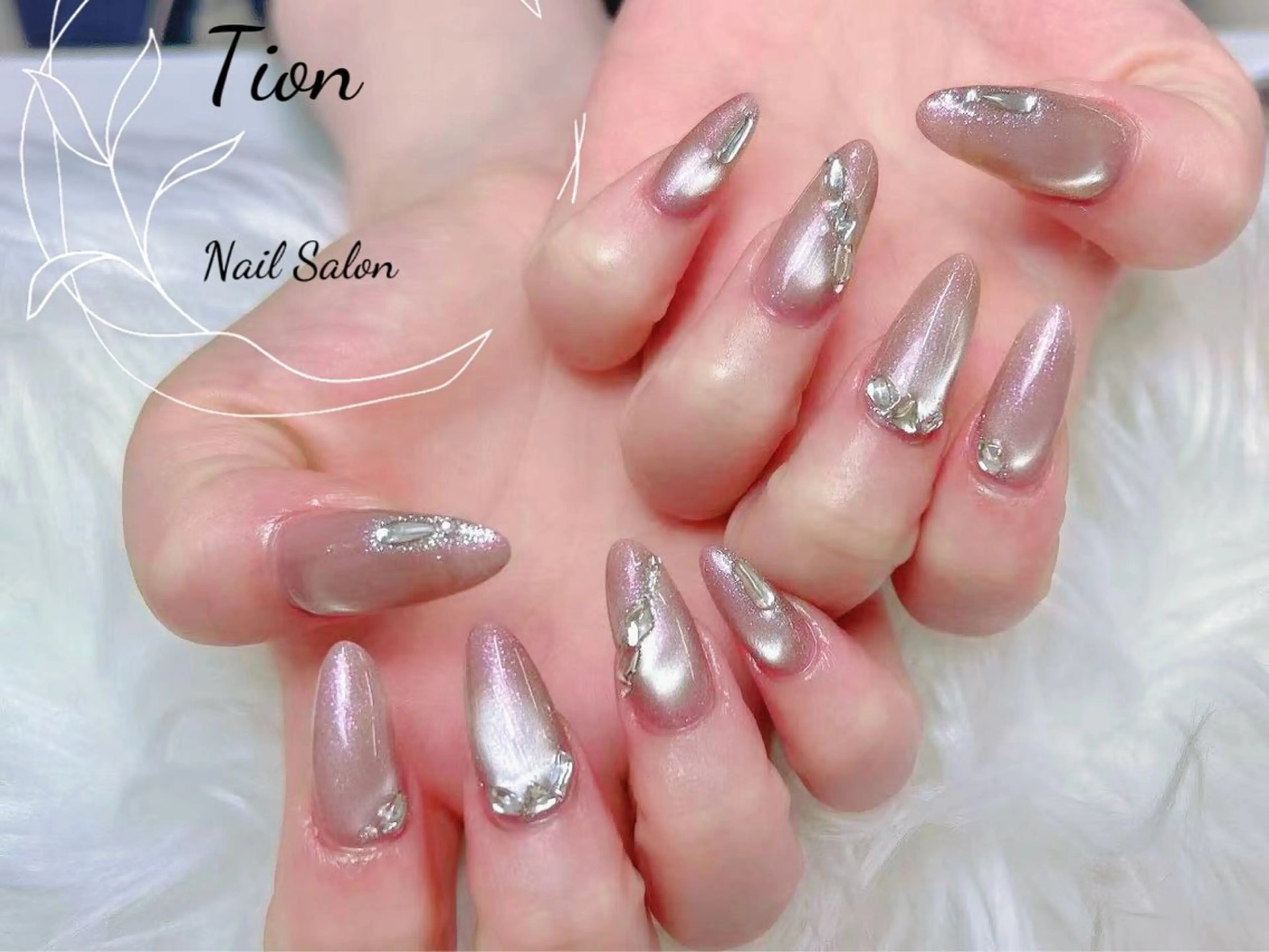 ネイル チークネイル 長さ出し フットネイル フレンチネイル ジェルネイル Nailsalon Tion武蔵小杉店のネイルデザイン