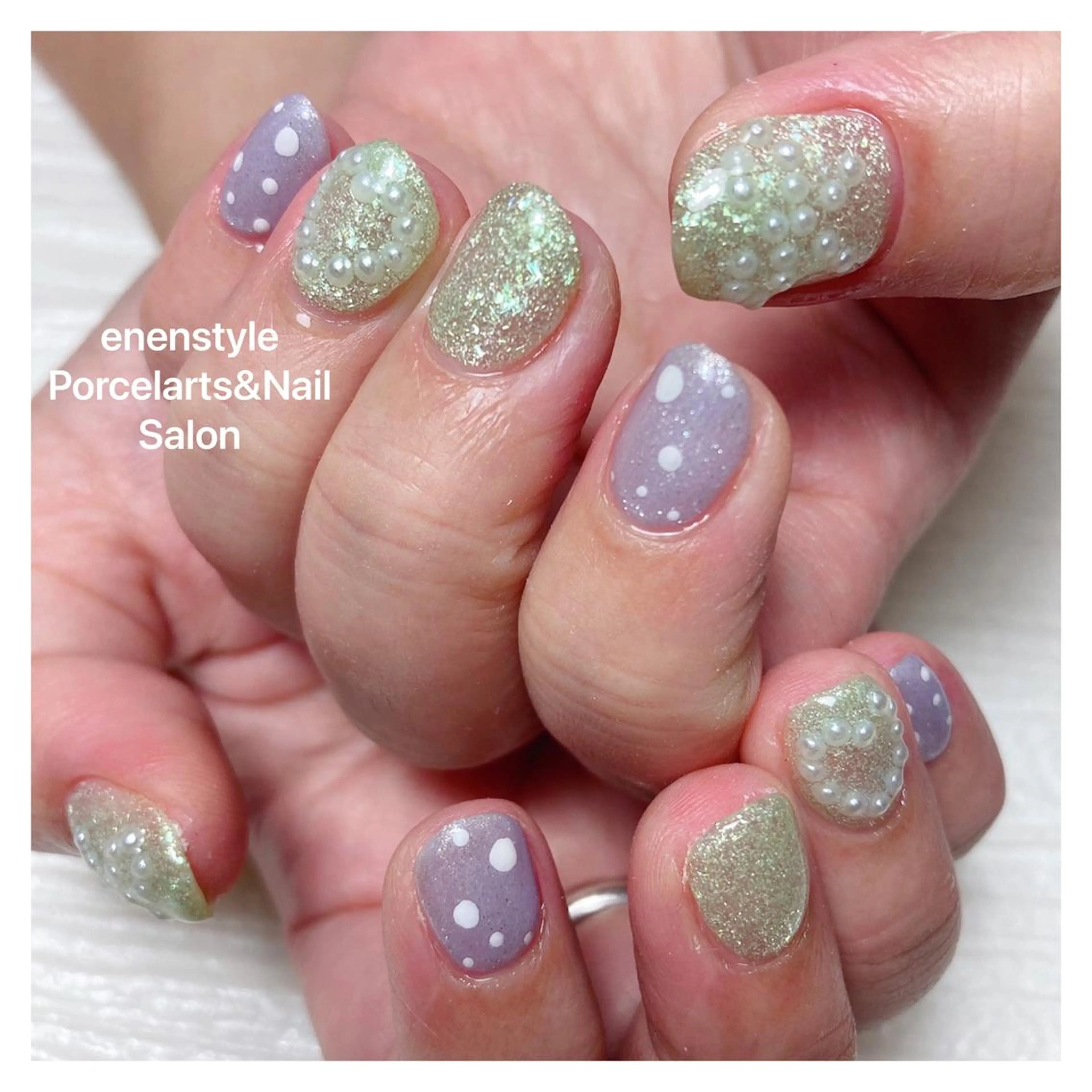 ショート ネイル ハンドネイル 👑enen style👑のネイルデザイン