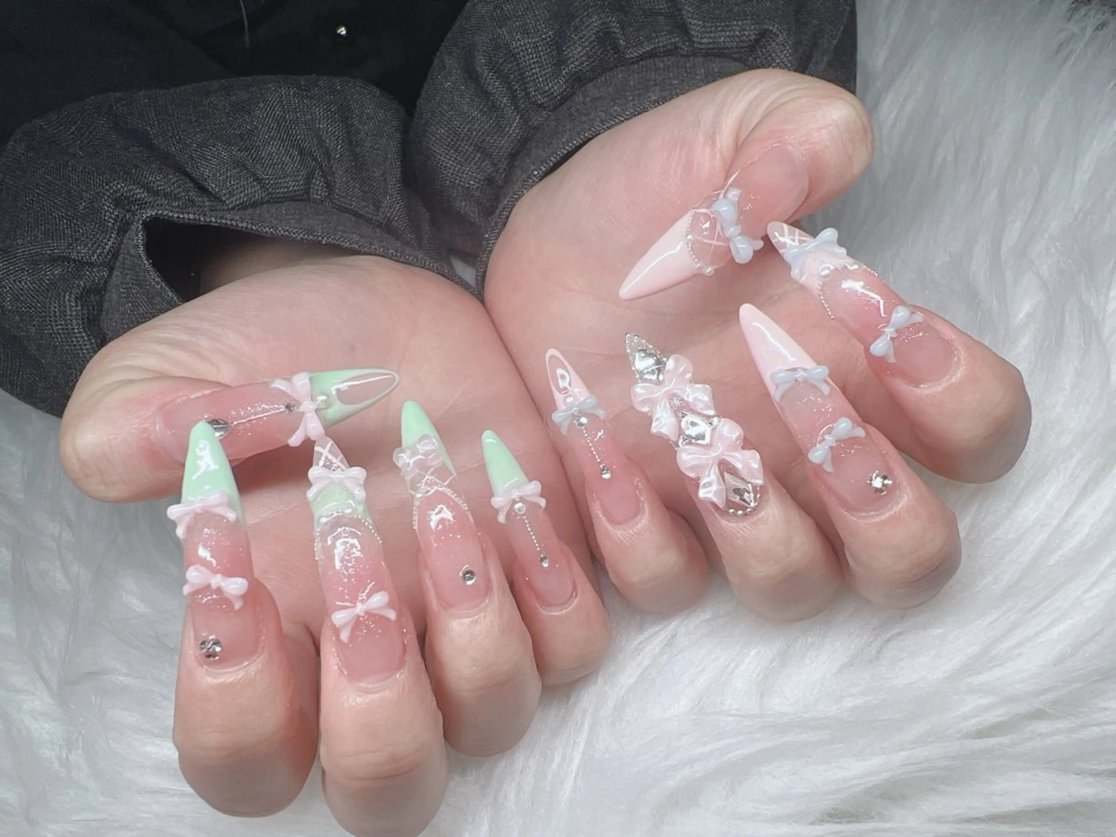 ネイル ハンドネイル Lee Nails チップ長さだし専門店のネイルデザイン