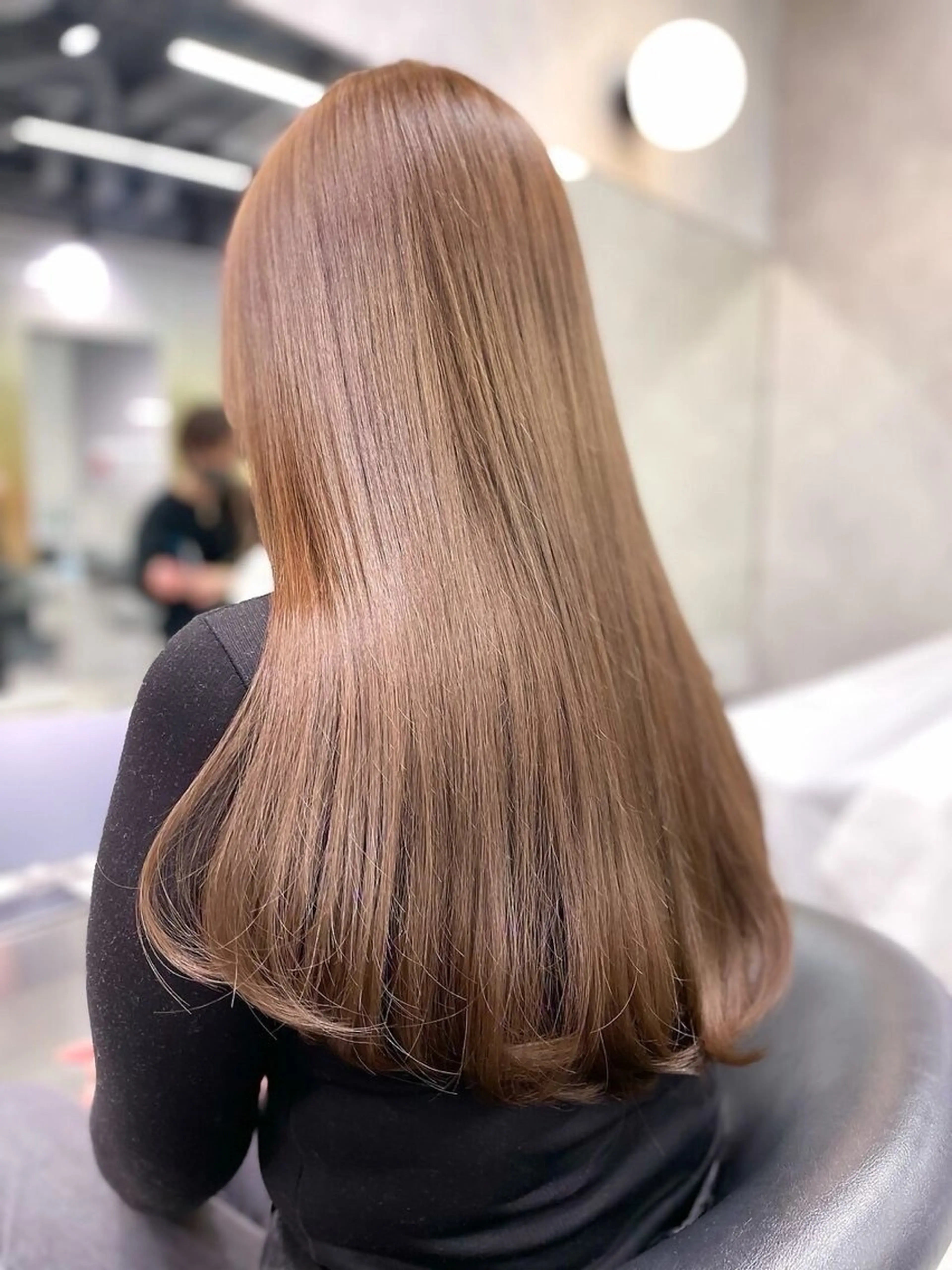 セミロング 韓国風ヘア ヘアカラー 🤍モテレディヘア 🤍Hitohaのヘアスタイル