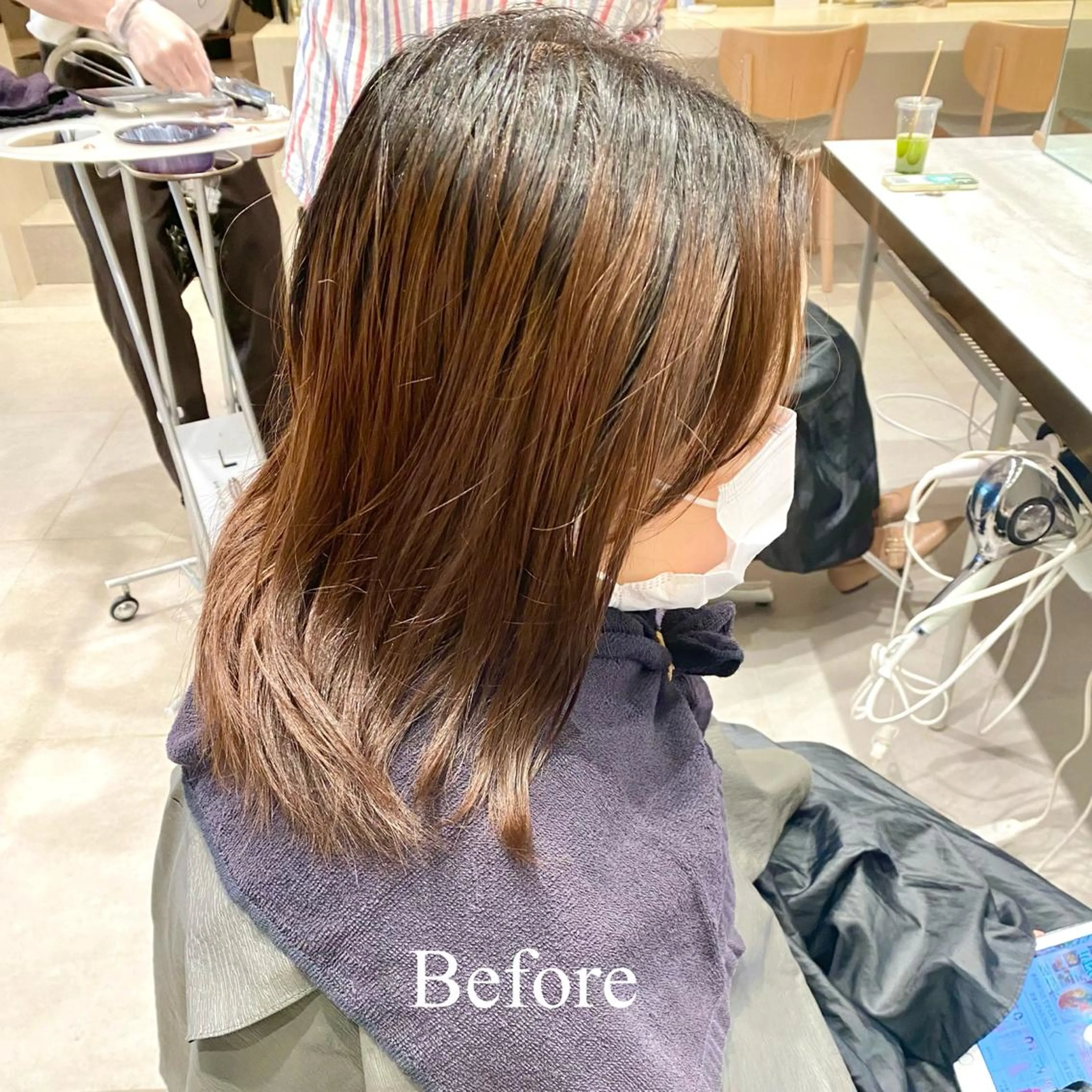 ミディアム カット ヘアカラー トリートメント 韓国くびれレイヤー 🇰🇷はづきのヘアスタイル