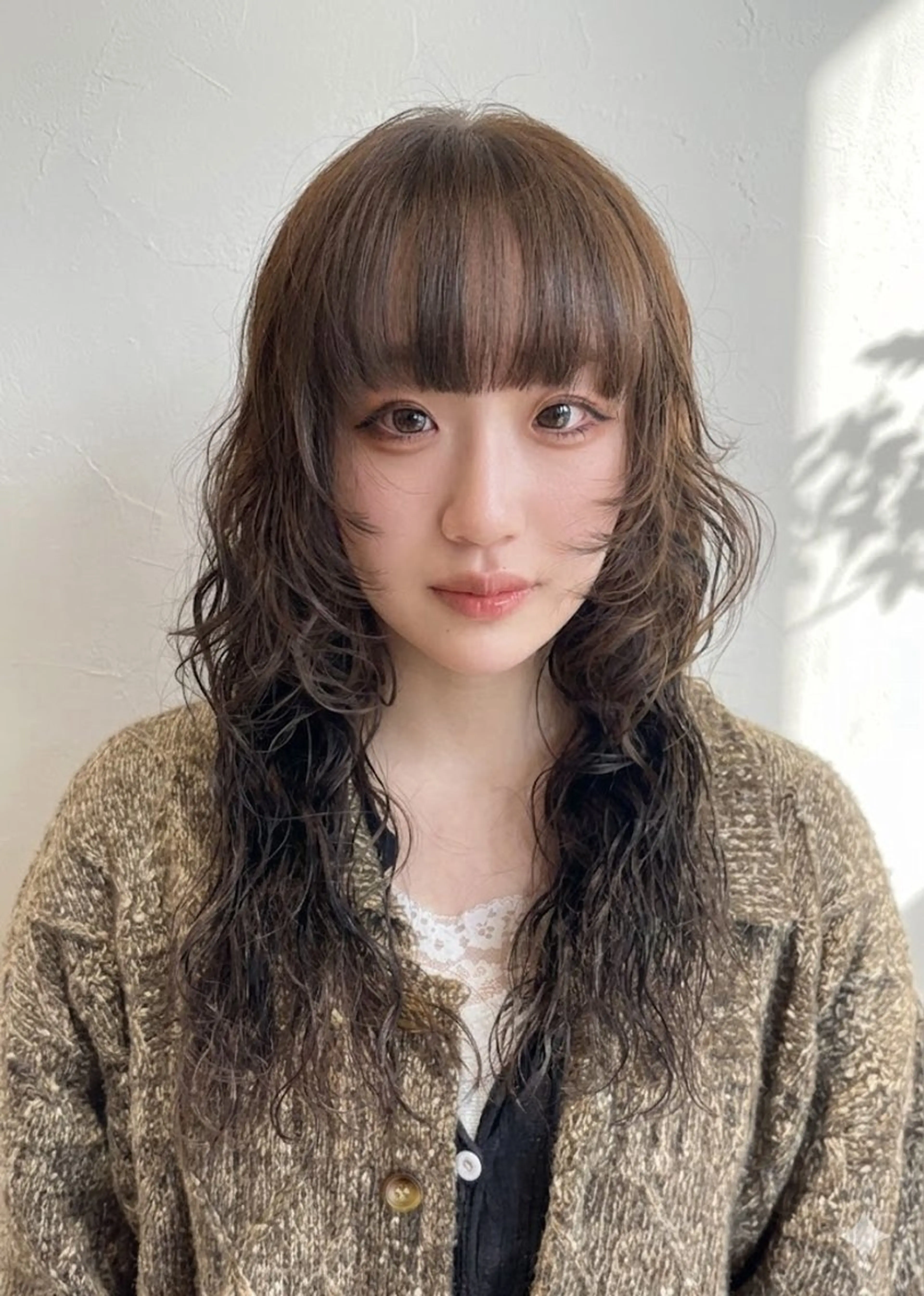 ロング パーマ 顔まわりレイヤー レイヤーカット カット パーマ パーマ/髪質改善 【榎本千夏】のヘアスタイル