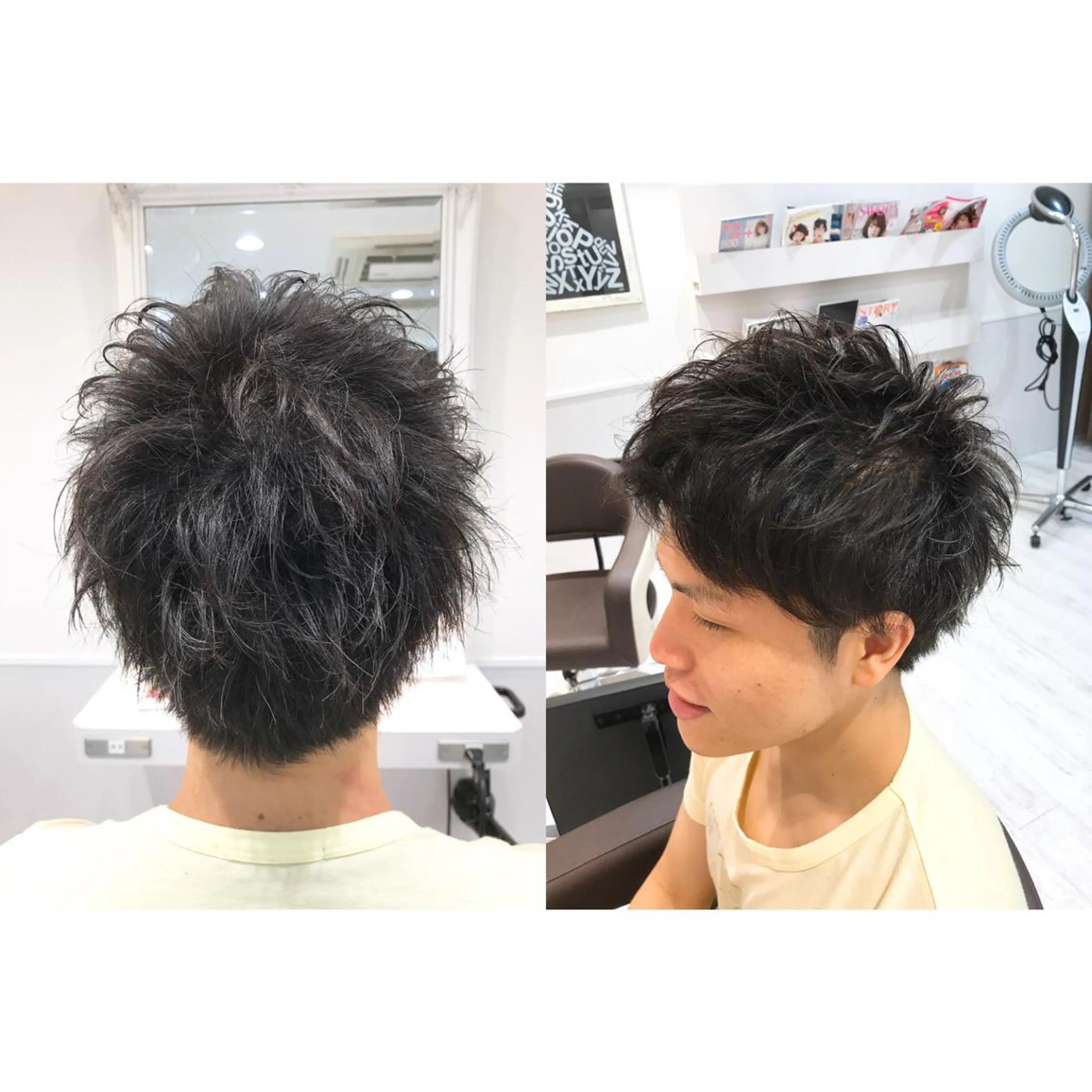 ショート パーマ メンズ カット パーマ 内野 光葉のヘアスタイル