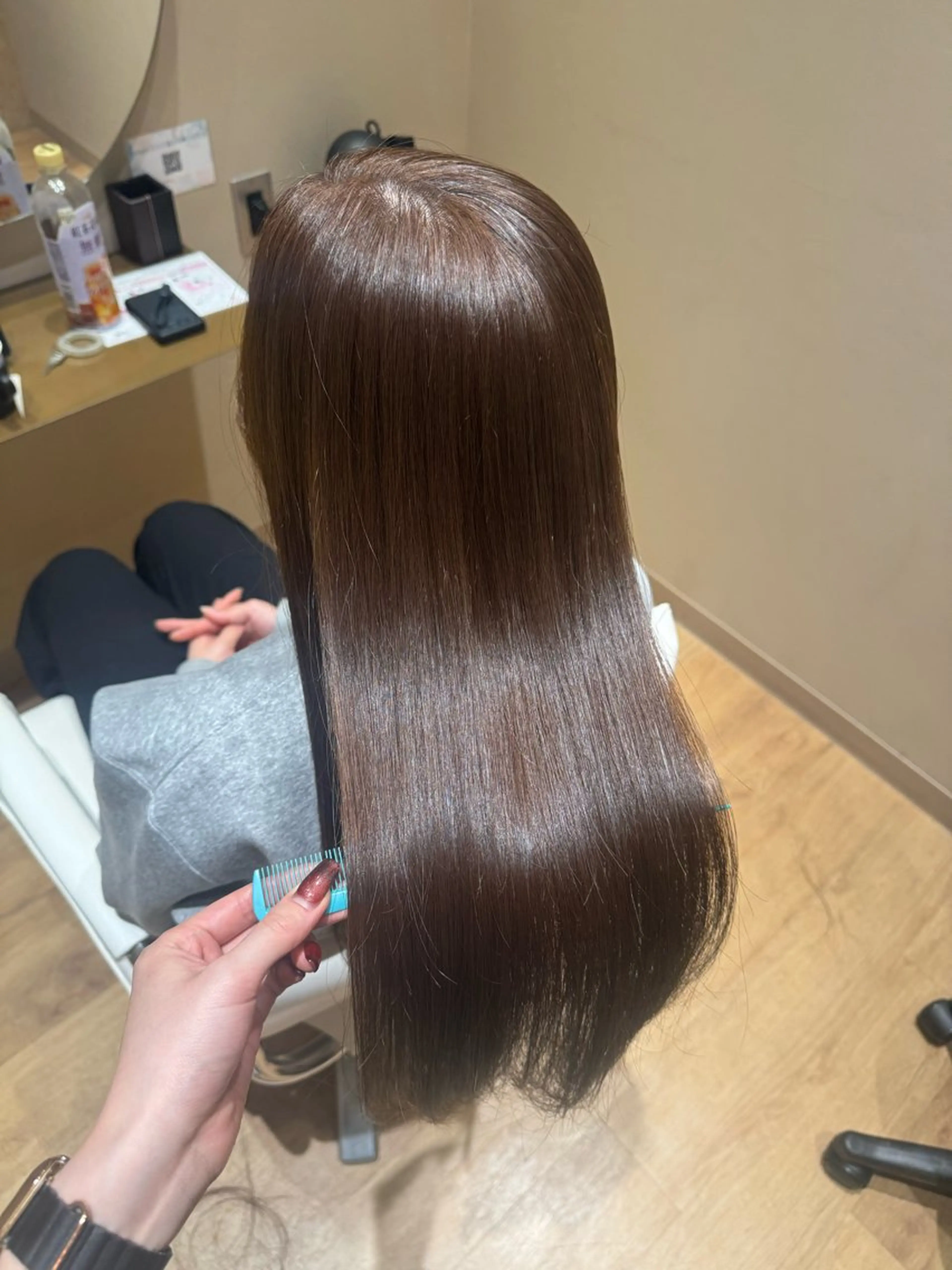 🍊【リピーター様限定✨】カット+髪質改善inケアカラー+クイックトリートメント🍊の写真