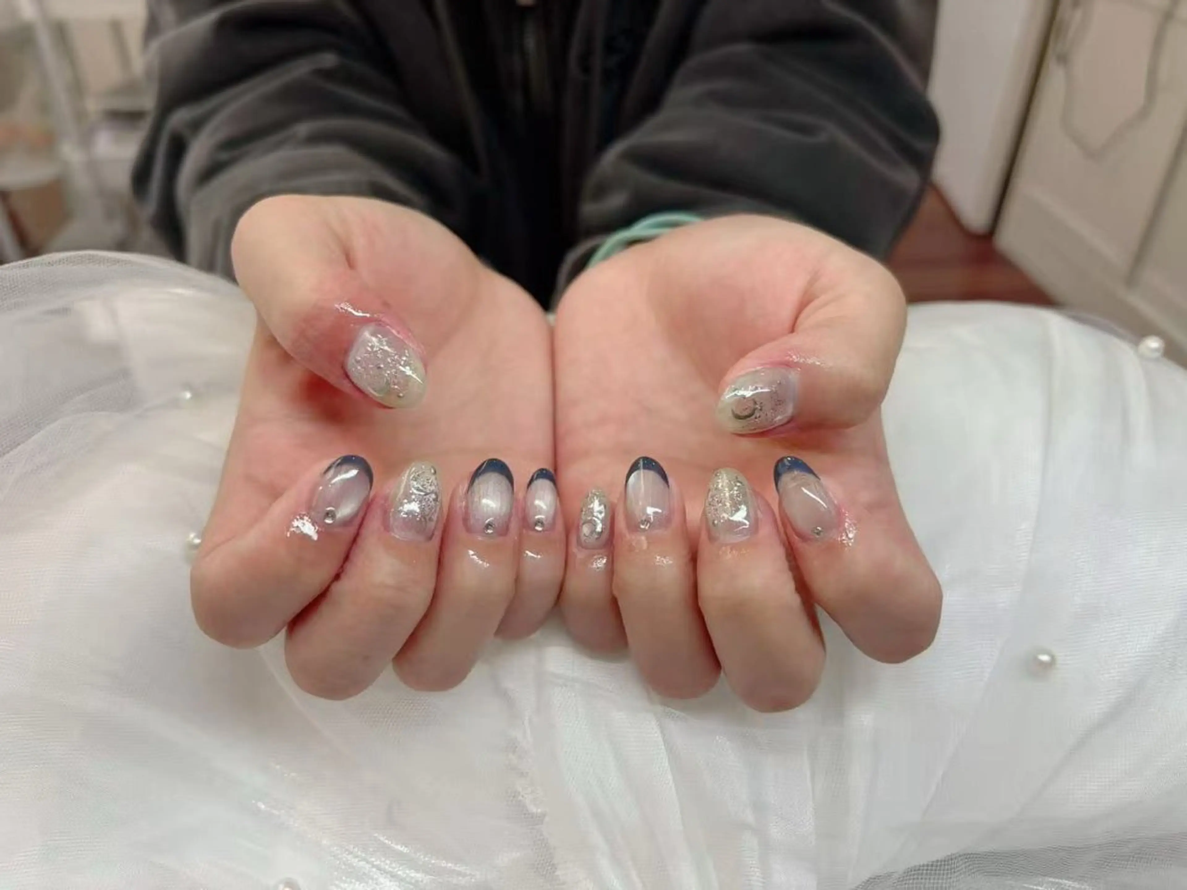 ネイル フットネイル フレンチネイル ジェルネイル ガラスフレンチ 韓国ネイル ハンドネイル ハンドケア The Nail & Eye Lashの眉毛・アイブロウイメージ