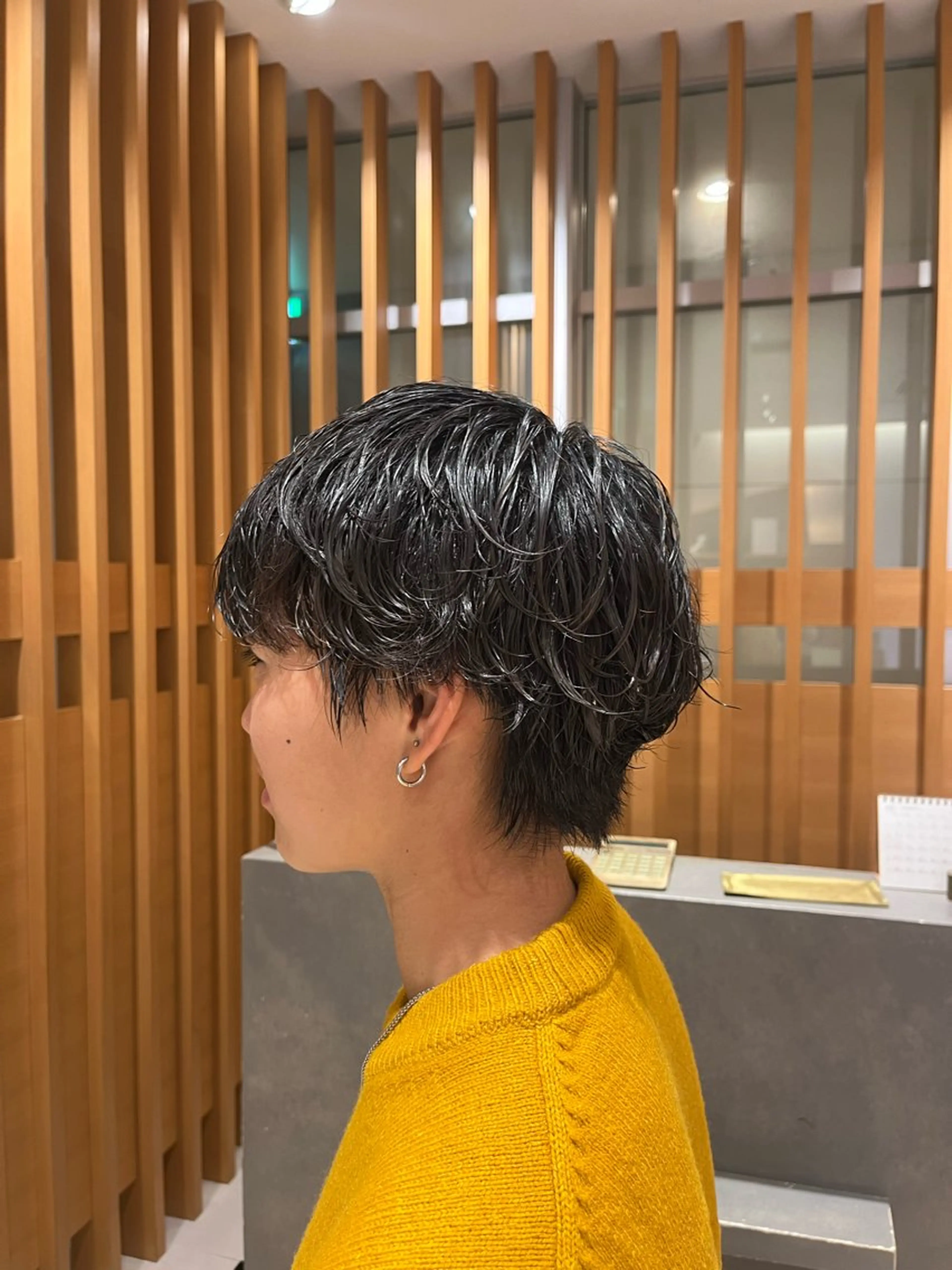 ショート パーマ 💙寒色カラー / リナ🦋‪🫧のヘアスタイル