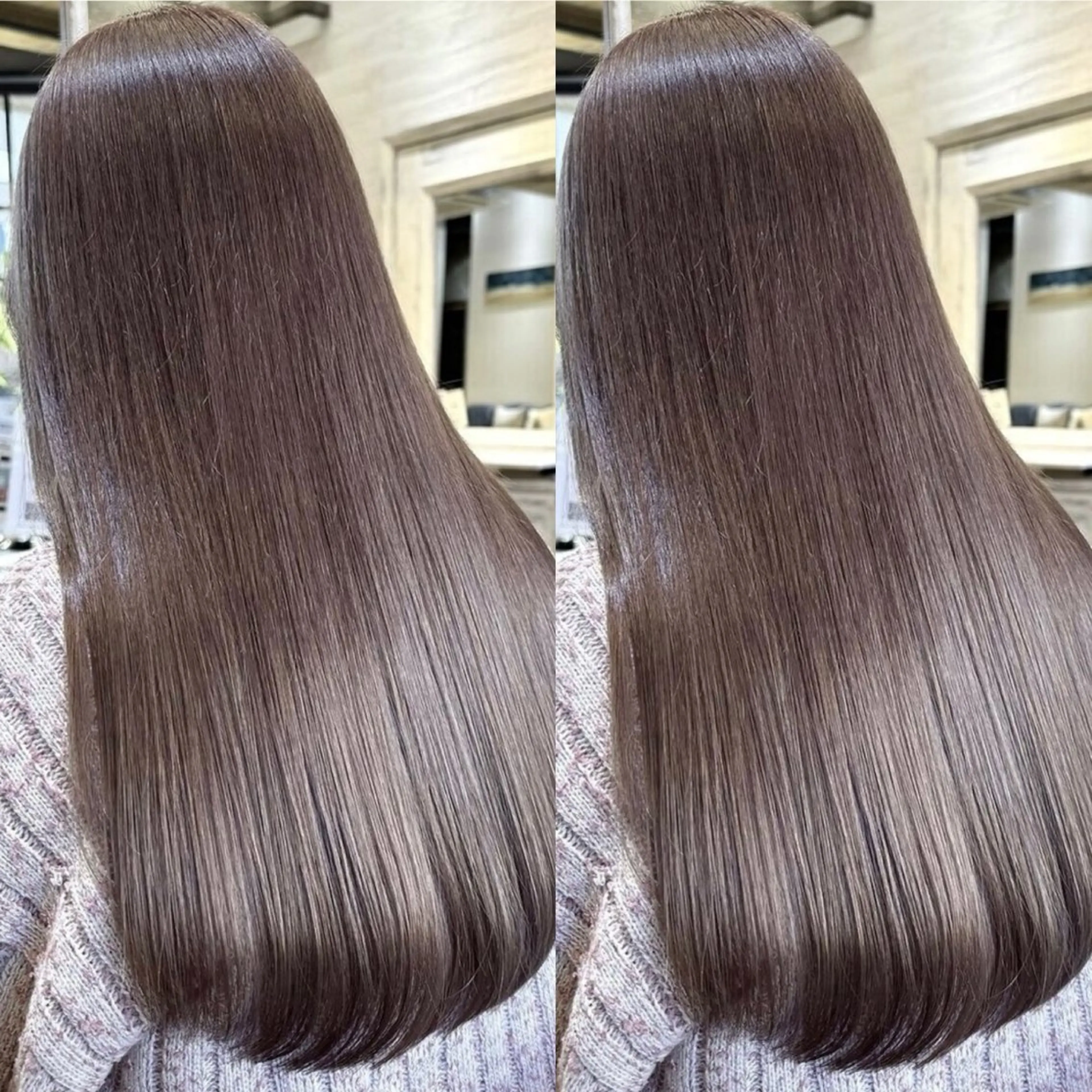 セミロング ヘアカラー トリートメント 髪質改善/縮毛矯正/ レイヤーカット/ガブのヘアスタイル