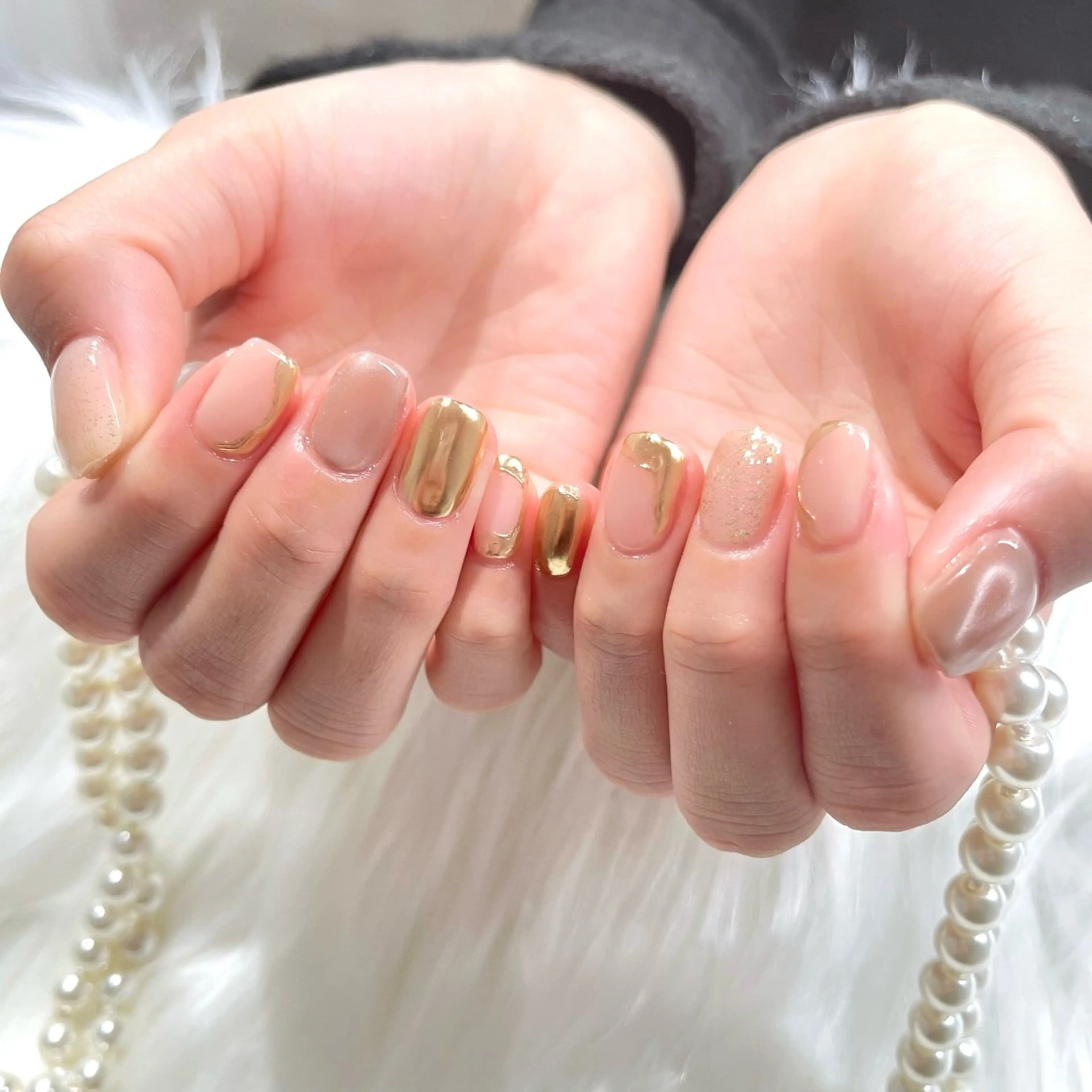 ネイル ハート マグネットネイル ニュアンスネイル シンプルネイル Feliz Saitoのマツエク・マツパデザイン