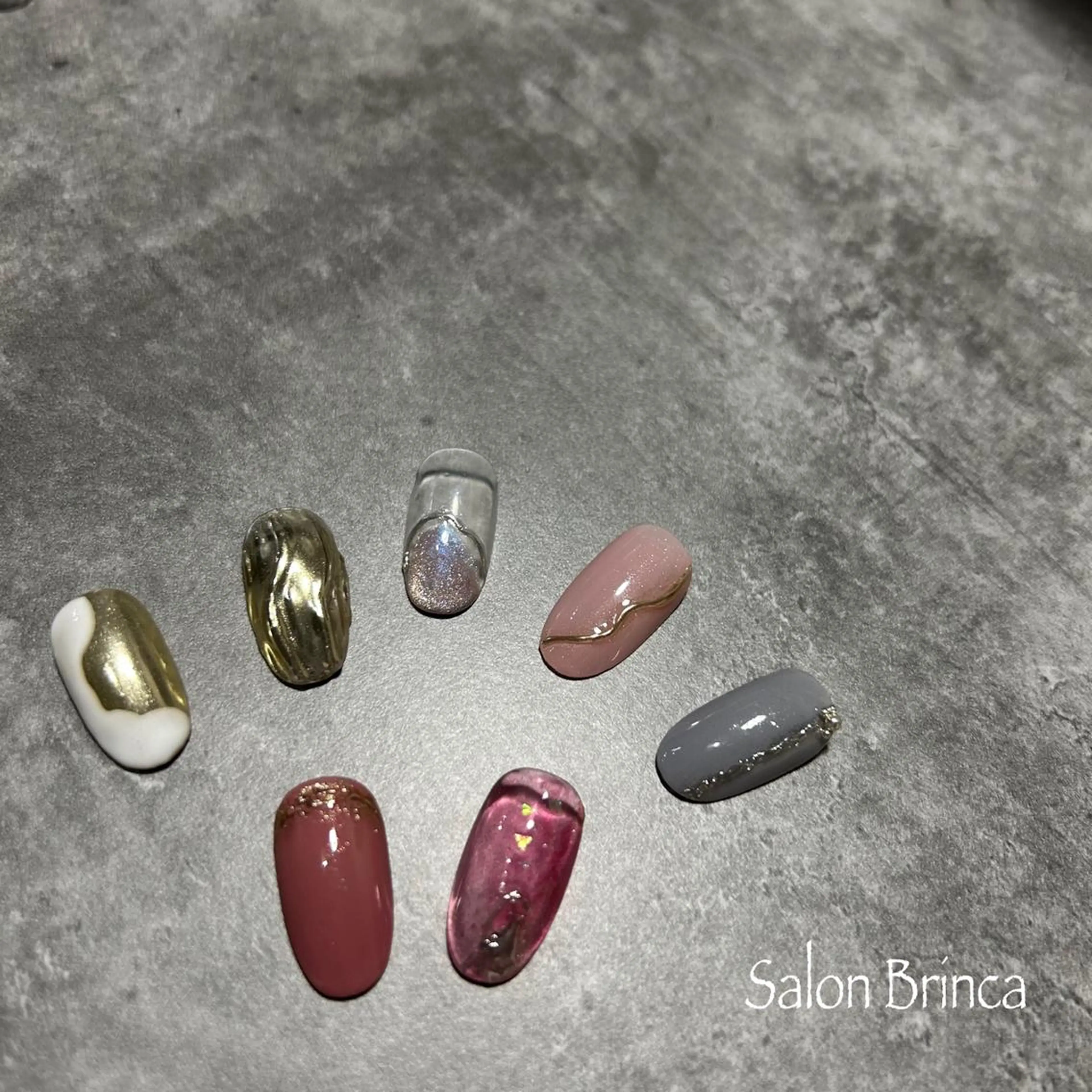 ネイル アートネイル ミラーネイル Salon Brinca 中村のネイルデザイン