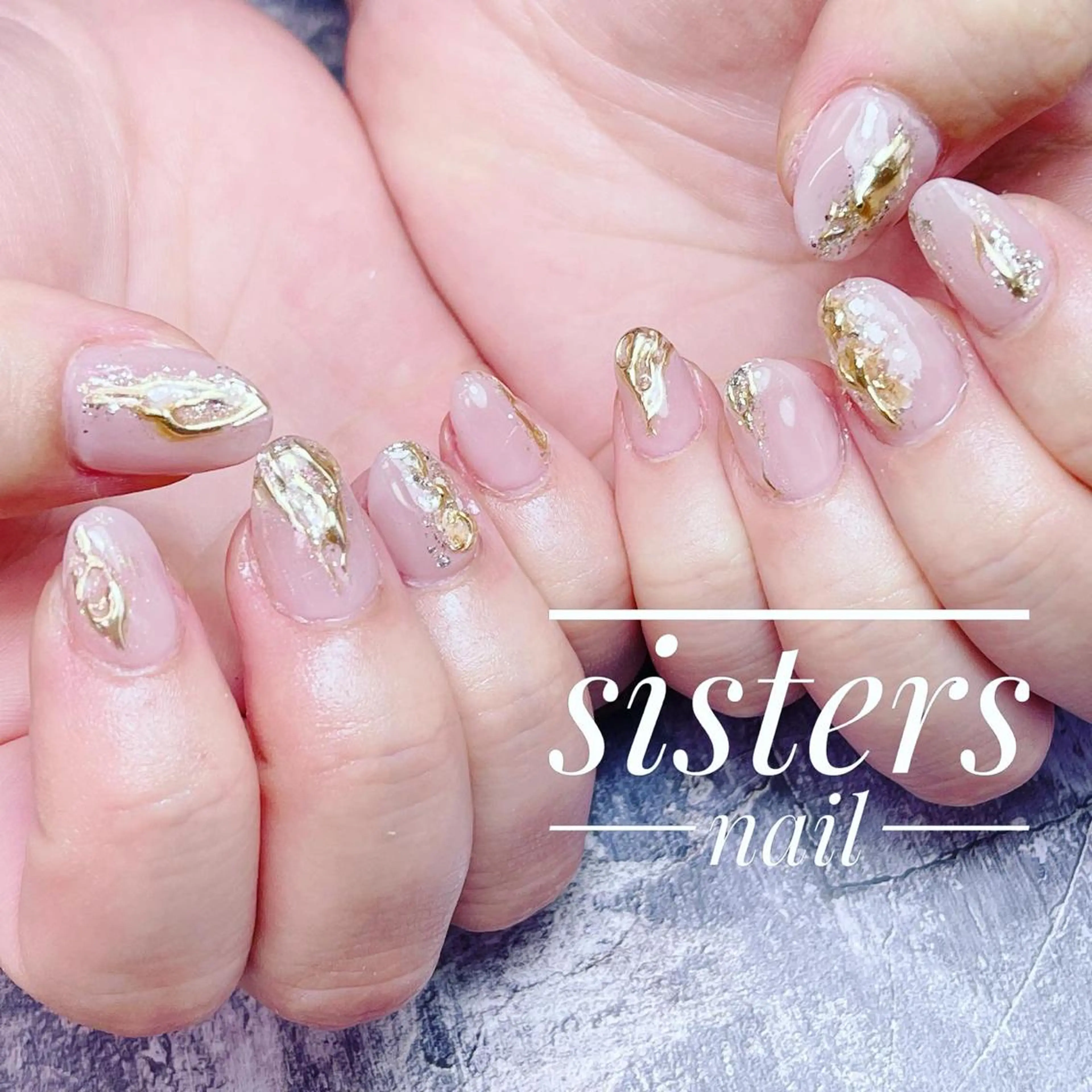 ネイル アートネイル ミラーネイル ニュアンスネイル ワンカラーネイル 夏ネイル sisters nail.fのネイルデザイン