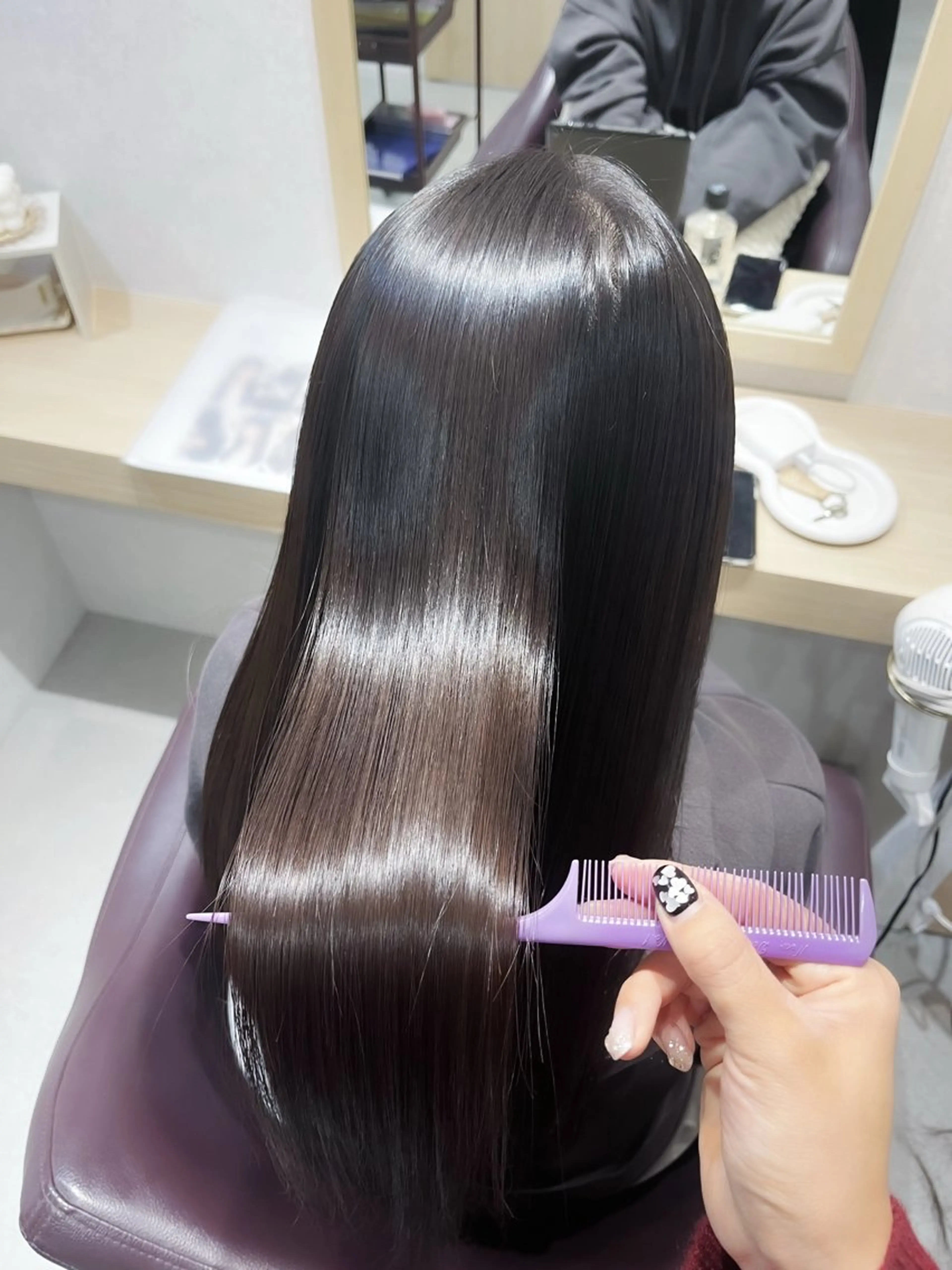 ✨髪質改善地毛風縮毛矯正✨＋似合わせカット＋💖ホームケア付きダメージケアトリートメント💖の写真