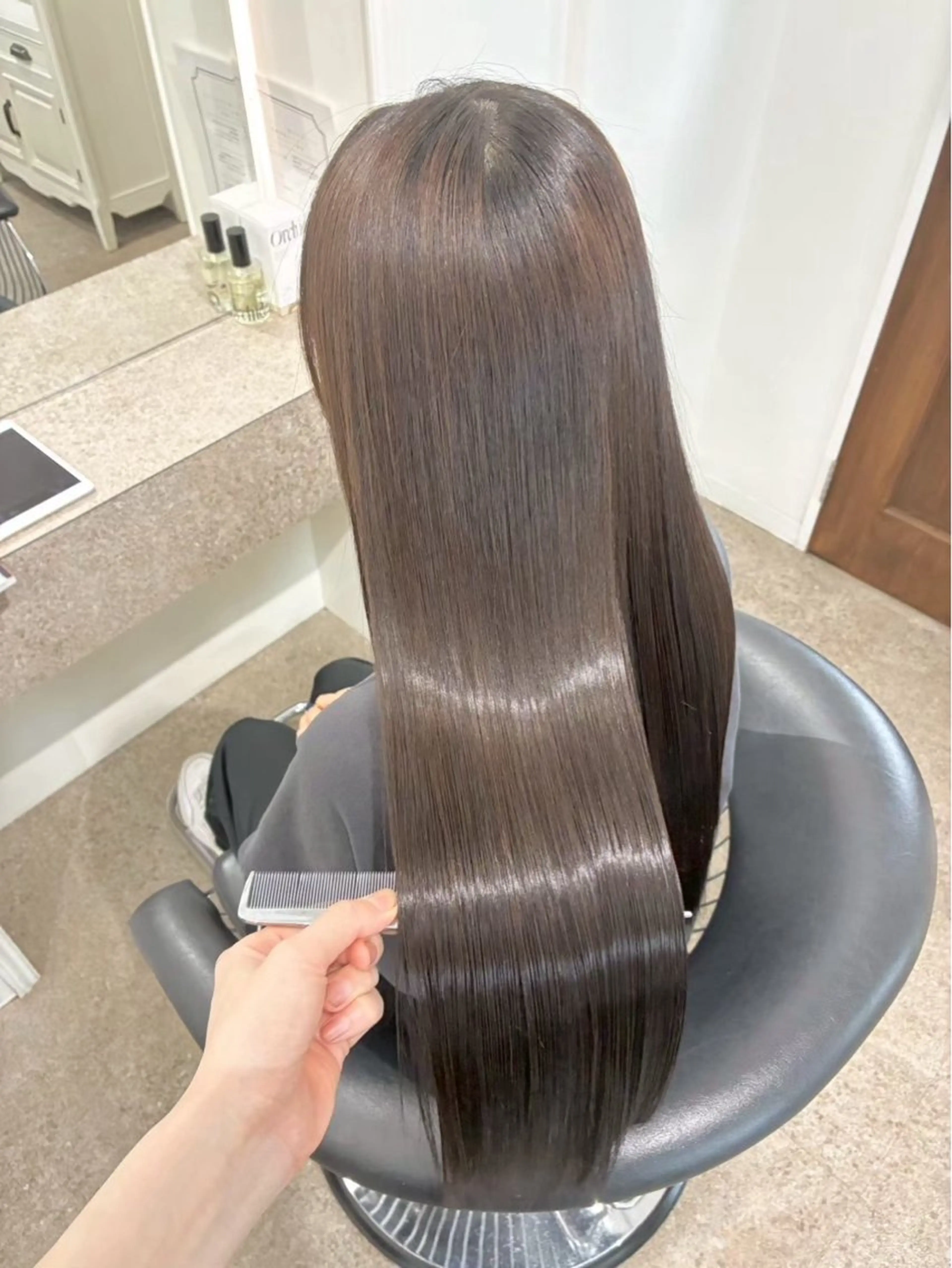 ロング カット 縮毛矯正 トリートメント ෆ˚*髪質改善/ ナツ˚* ෆのヘアスタイル