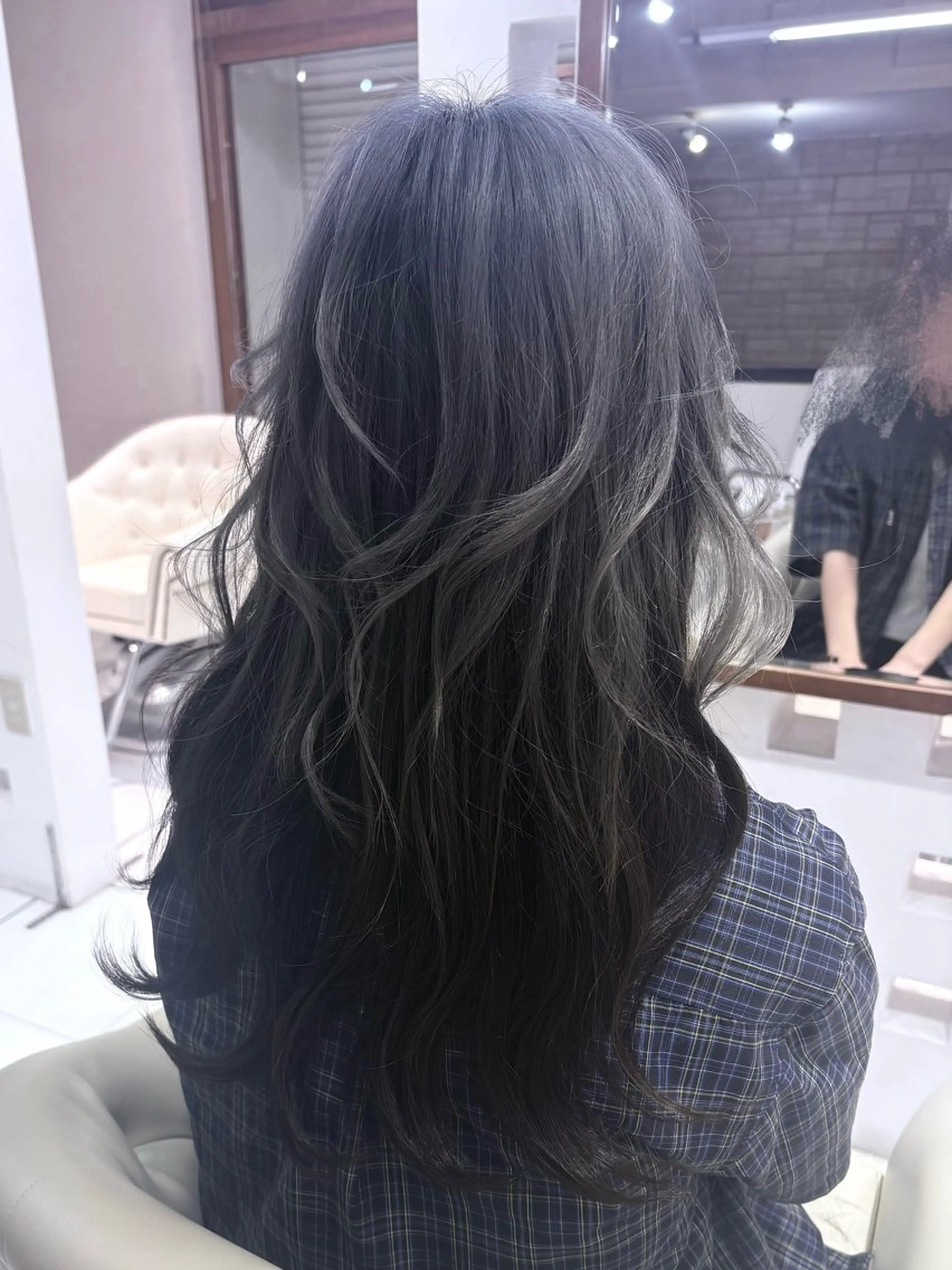 ロング カラー 、 、のヘアスタイル