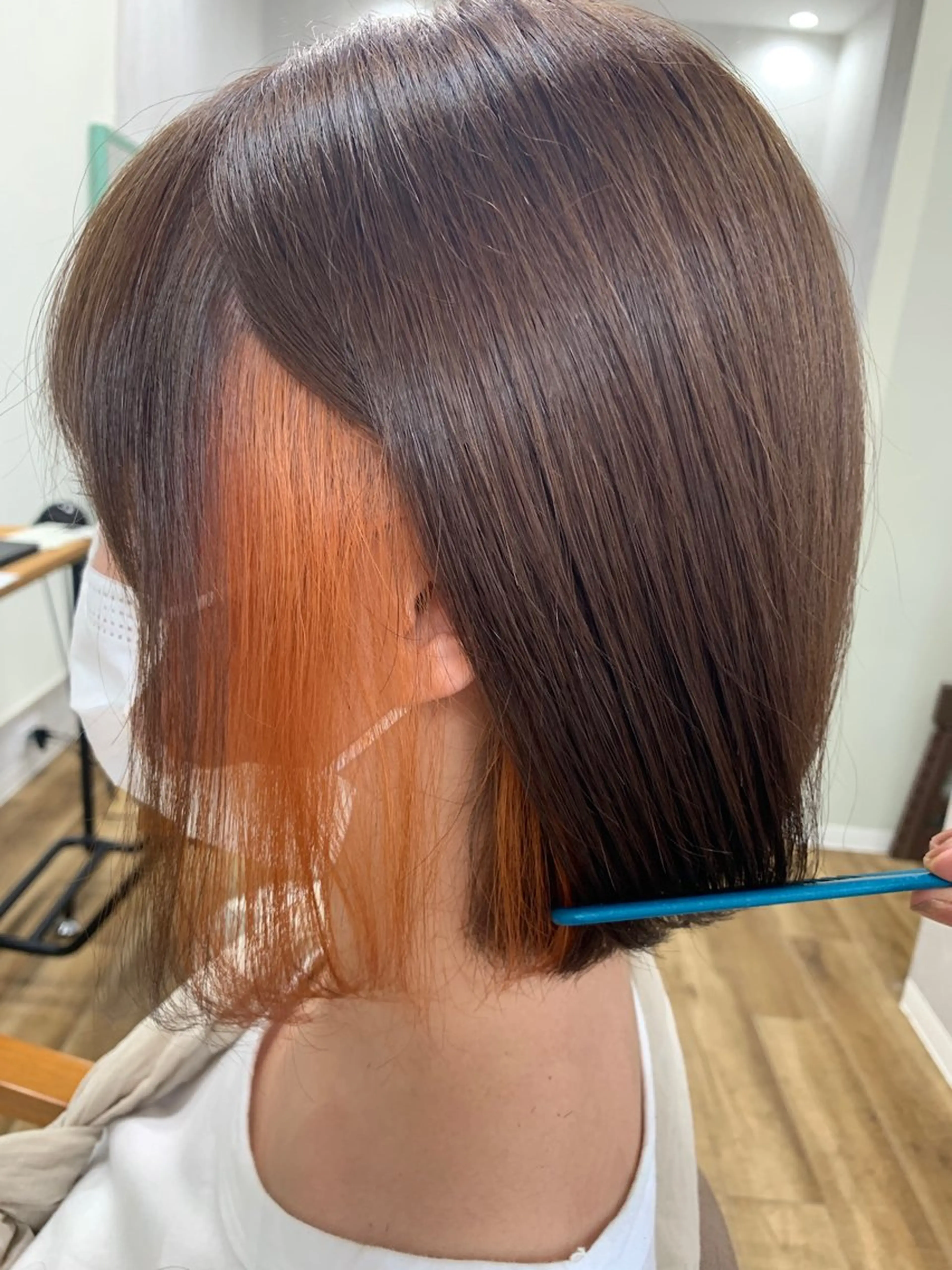 ミディアム カット ヘアカラー 竹原 徹のヘアスタイル