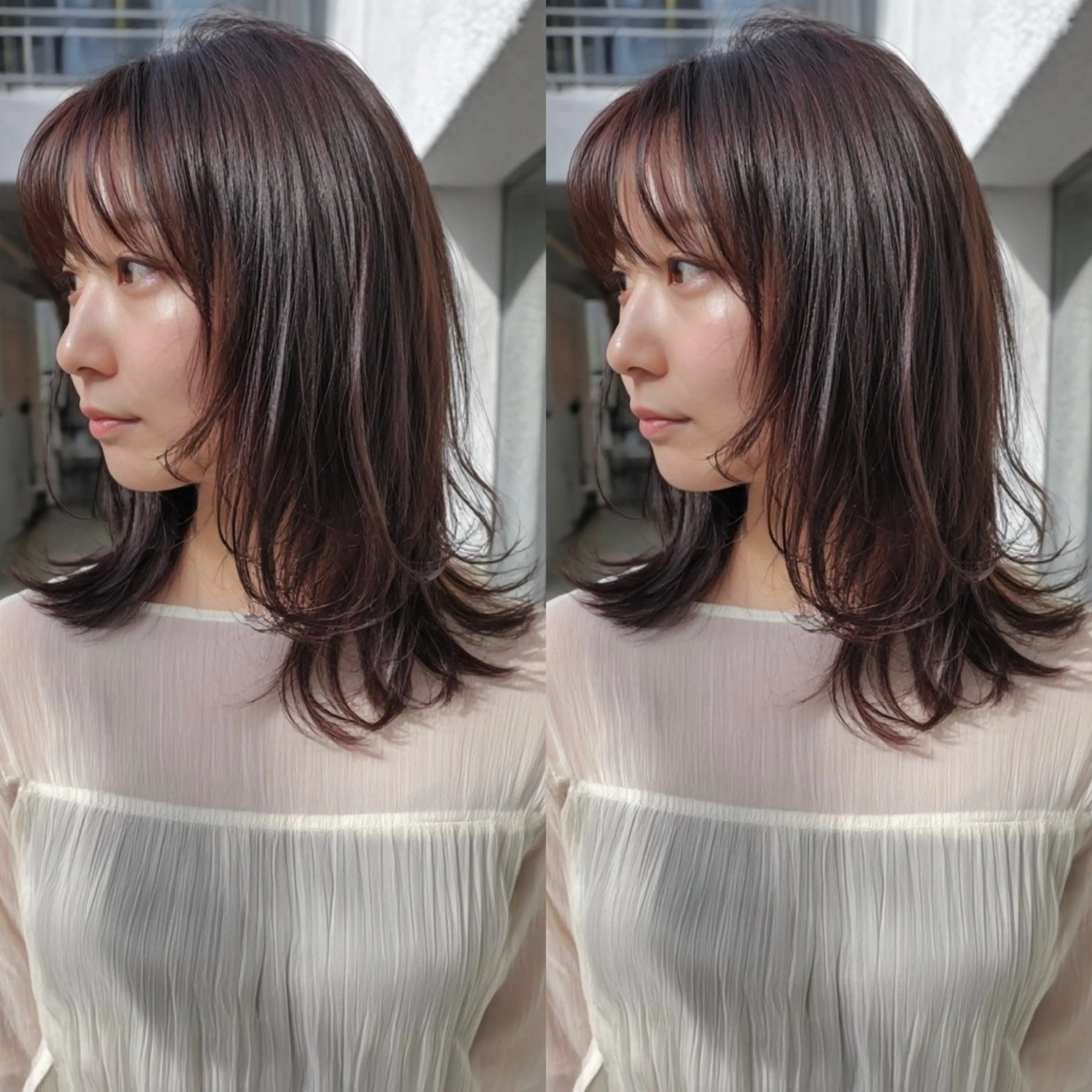 ミディアム 顔まわりレイヤー 顔周りカット レイヤーカット ✨レイヤーカット✨ メンズパーマ沼尾隆一のヘアスタイル