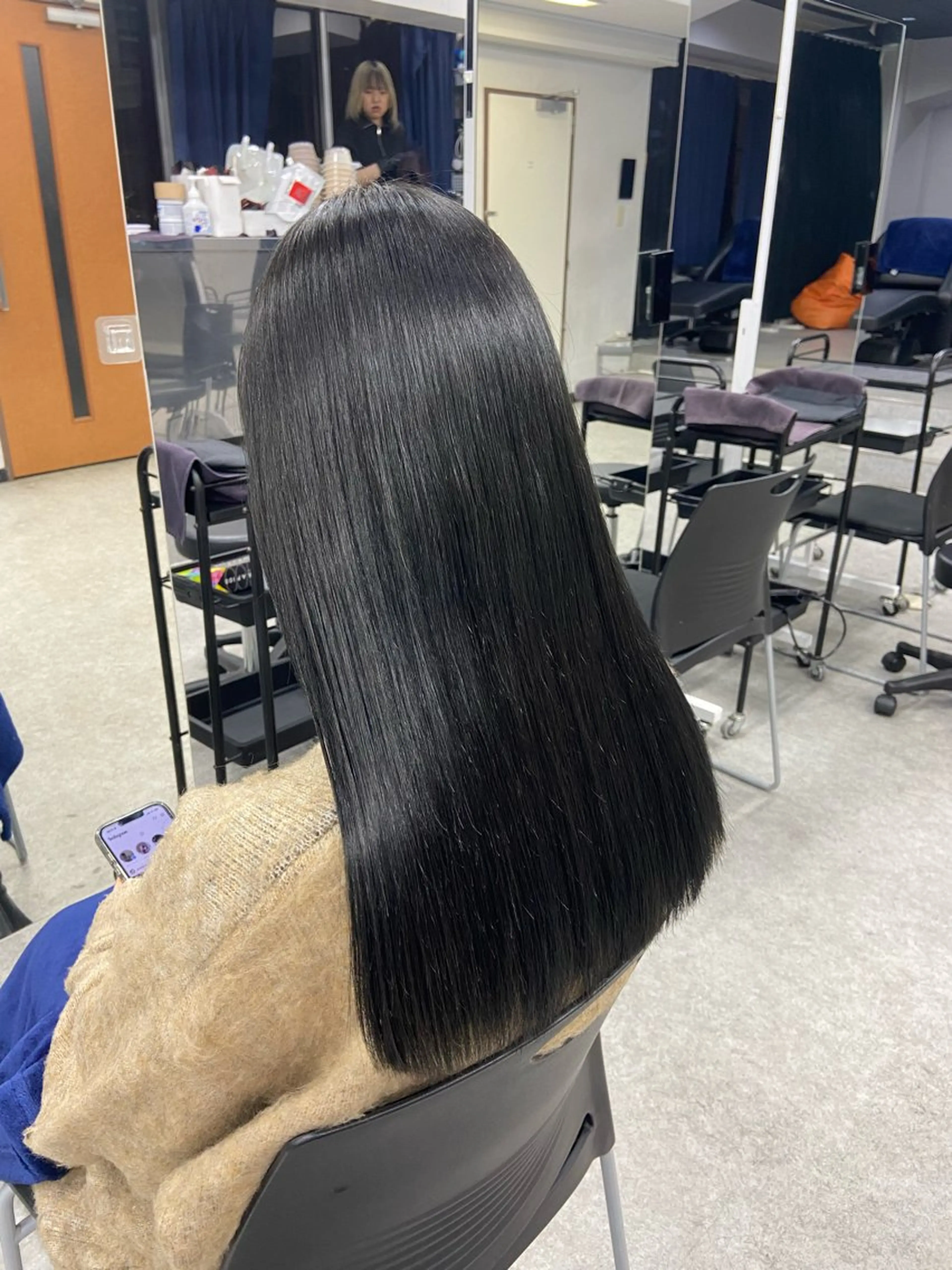 セミロング カラー ヘアアレンジ Over hair_ misakiのヘアスタイル