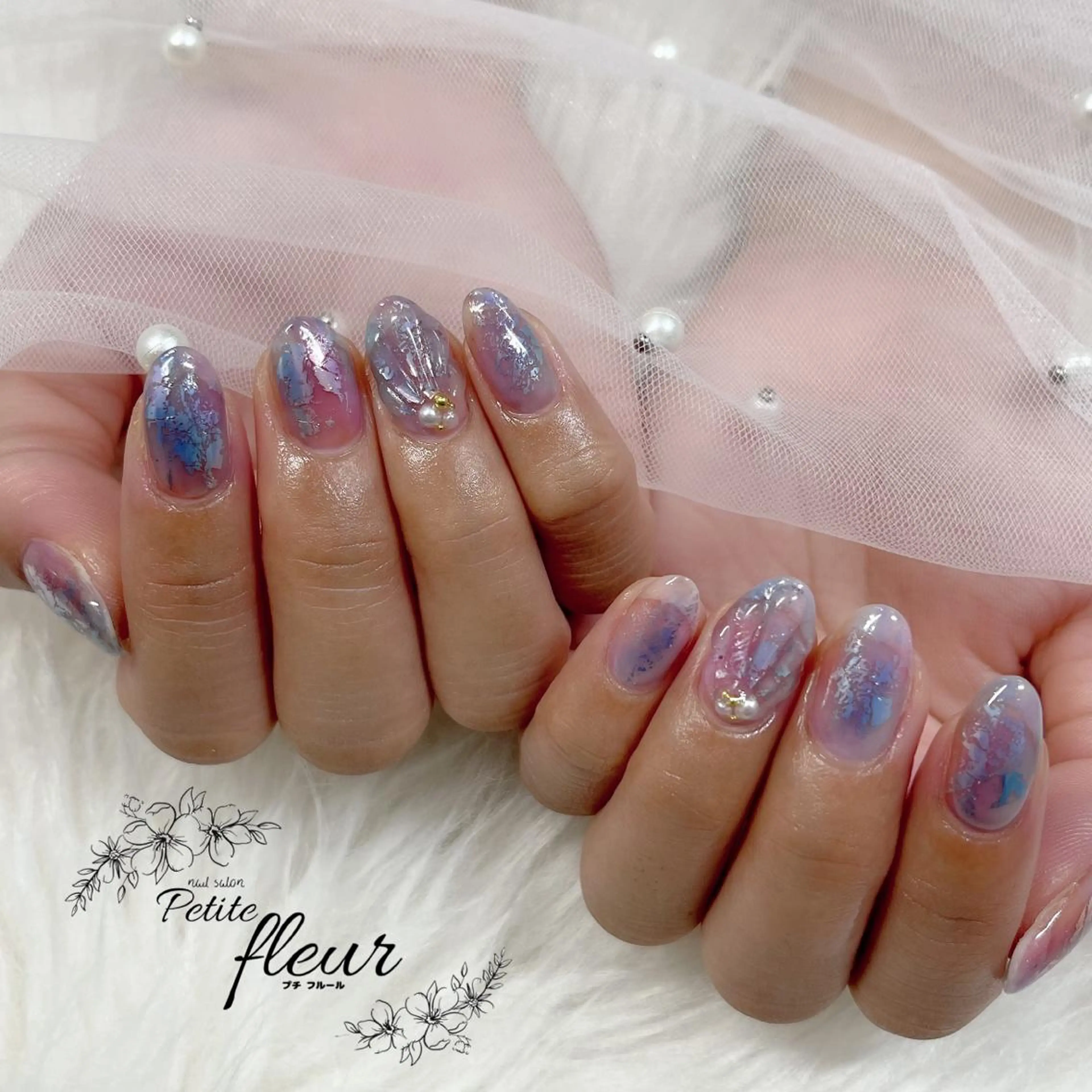 ネイル おそろいネイル ❁⃘*。Petite fleur❁⃘*りさのネイルデザイン