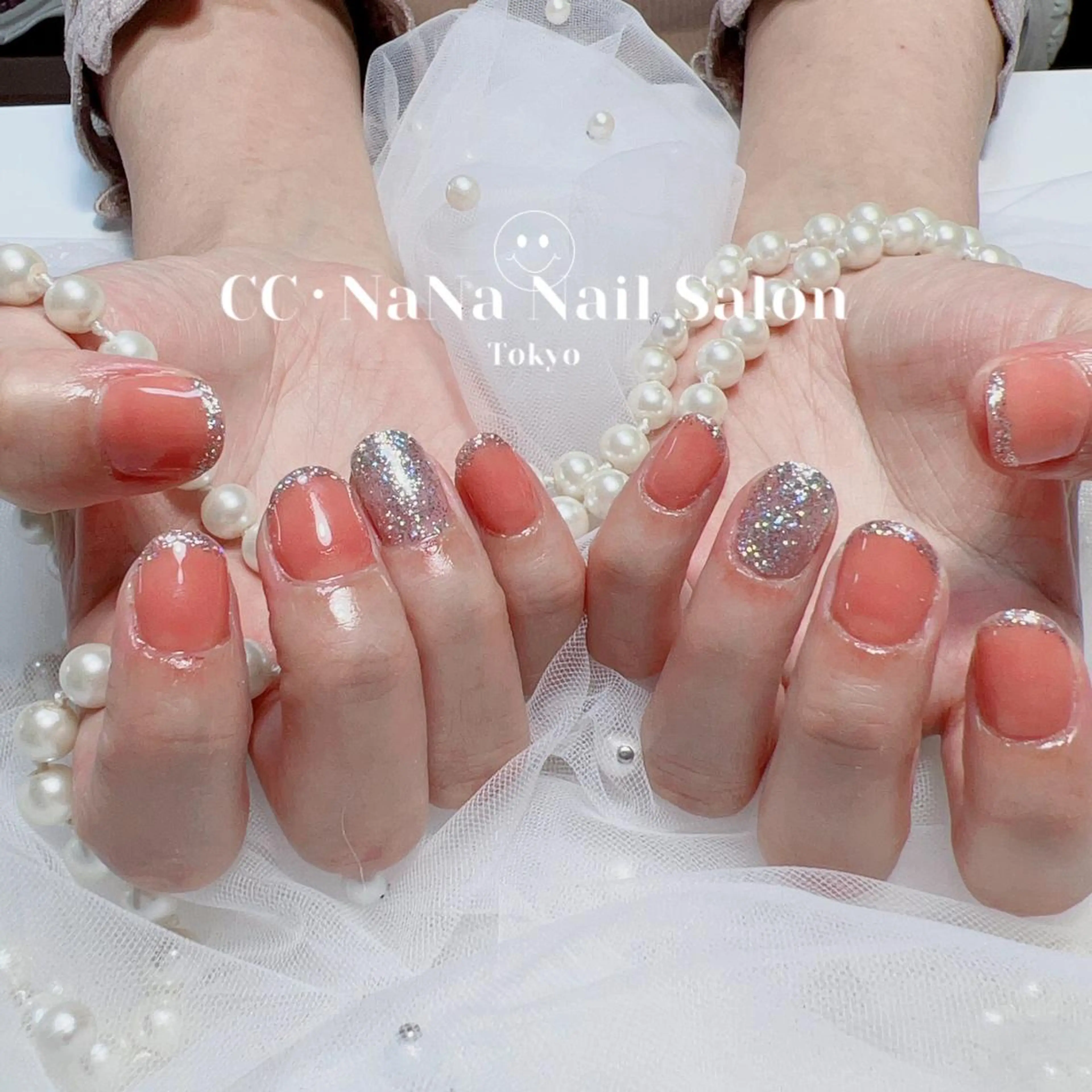 ネイル ジェルネイル キラキラネイル パラジェル スカルプネイル ネイルチップ CC  NaNa ワンホンネイル🌙Nのネイルデザイン