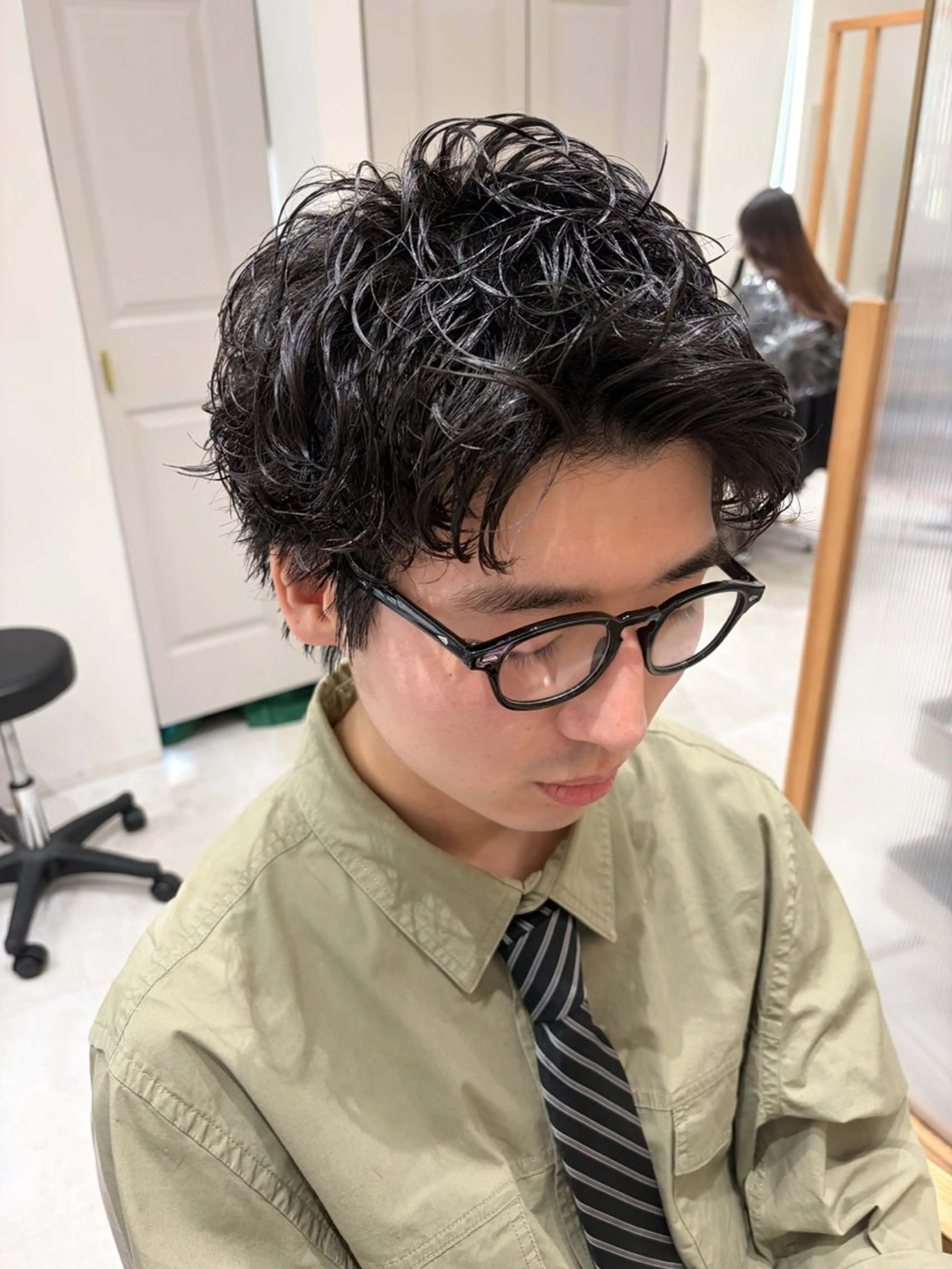 パーマ メンズ パーマ 🫧艶髪ボブ🫧 チカのヘアスタイル