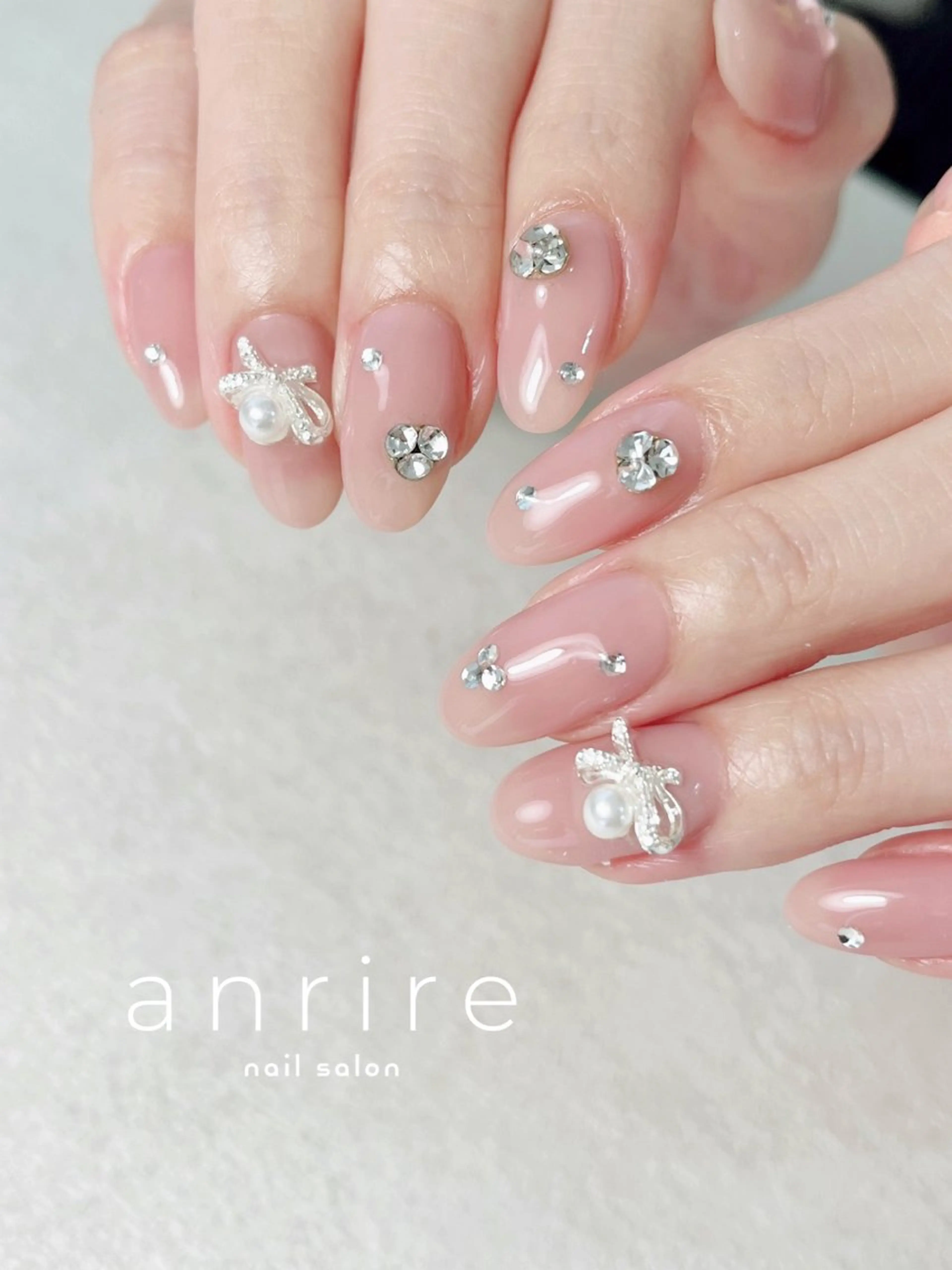 ネイル ジェルネイル キラキラネイル パラジェル ピンク ピンクベージュ ハンドネイル nail salon anrire〜アンリール〜所属・nailsalon anrireのネイルデザイン