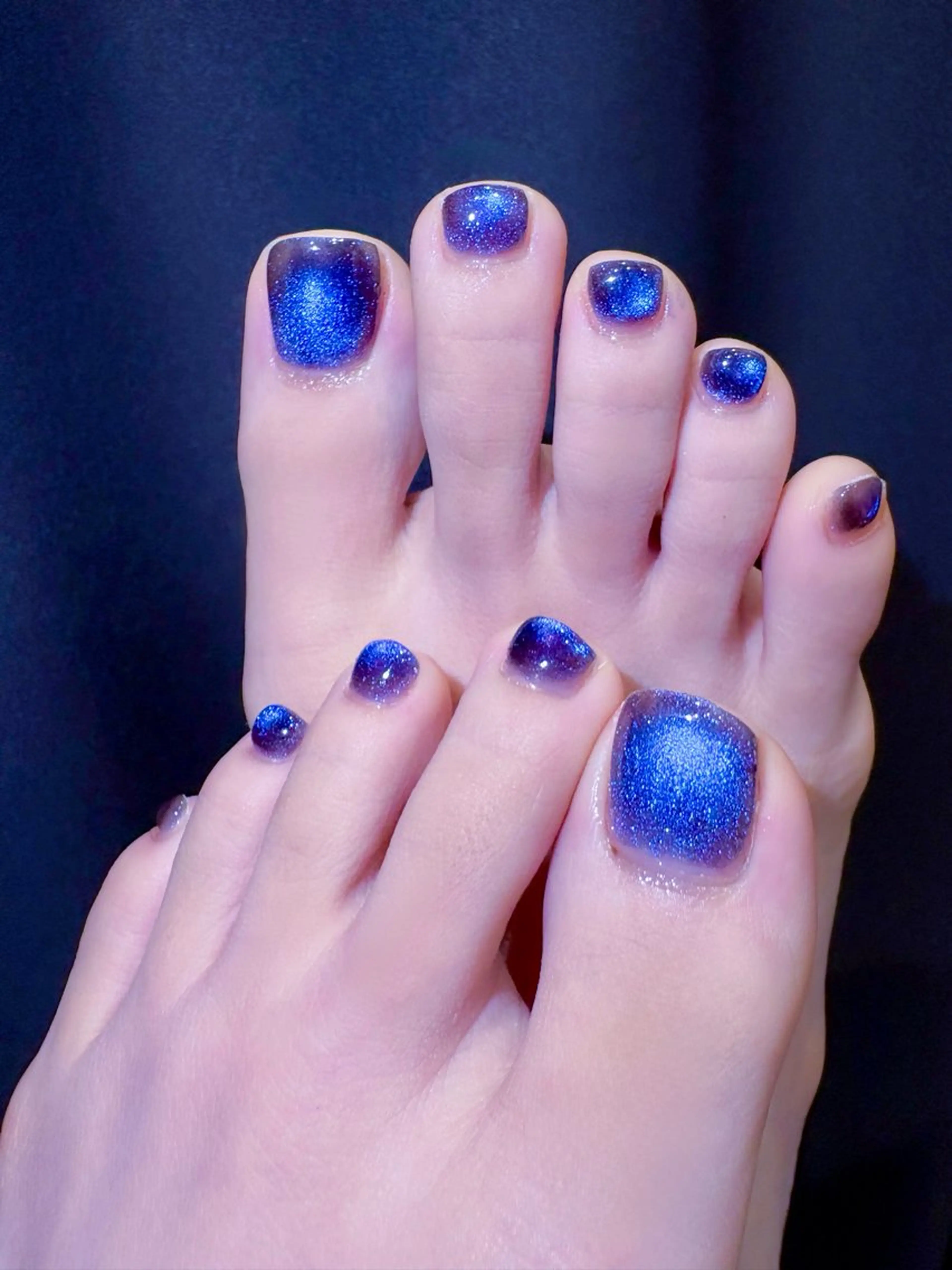 ネイル フットネイル マグネットネイル ワンカラーネイル Noa HANA-NAILのネイルデザイン