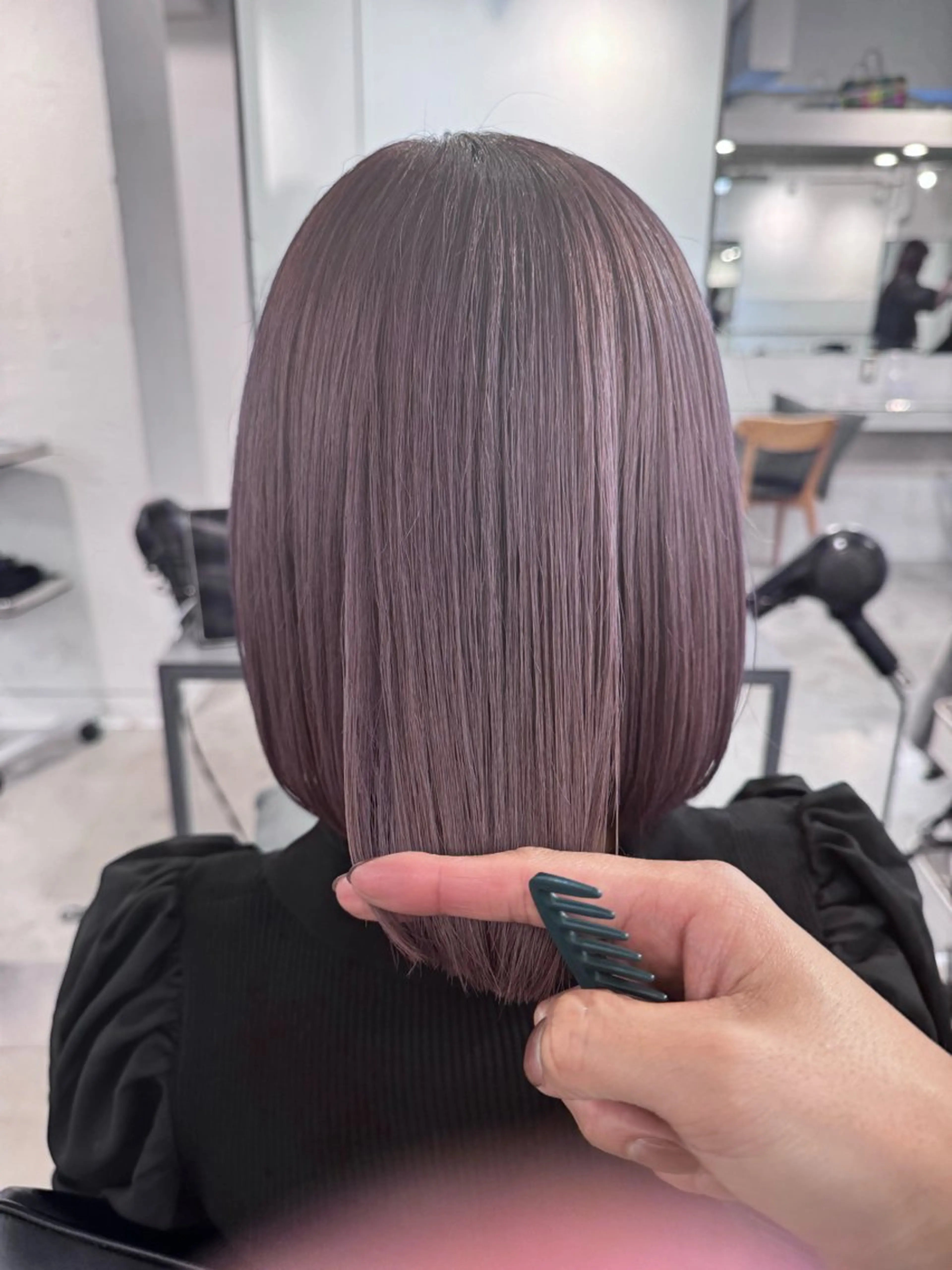 ミディアム カット ヘアカラー トリートメント カット特化 /BLUET/新宿のヘアスタイル