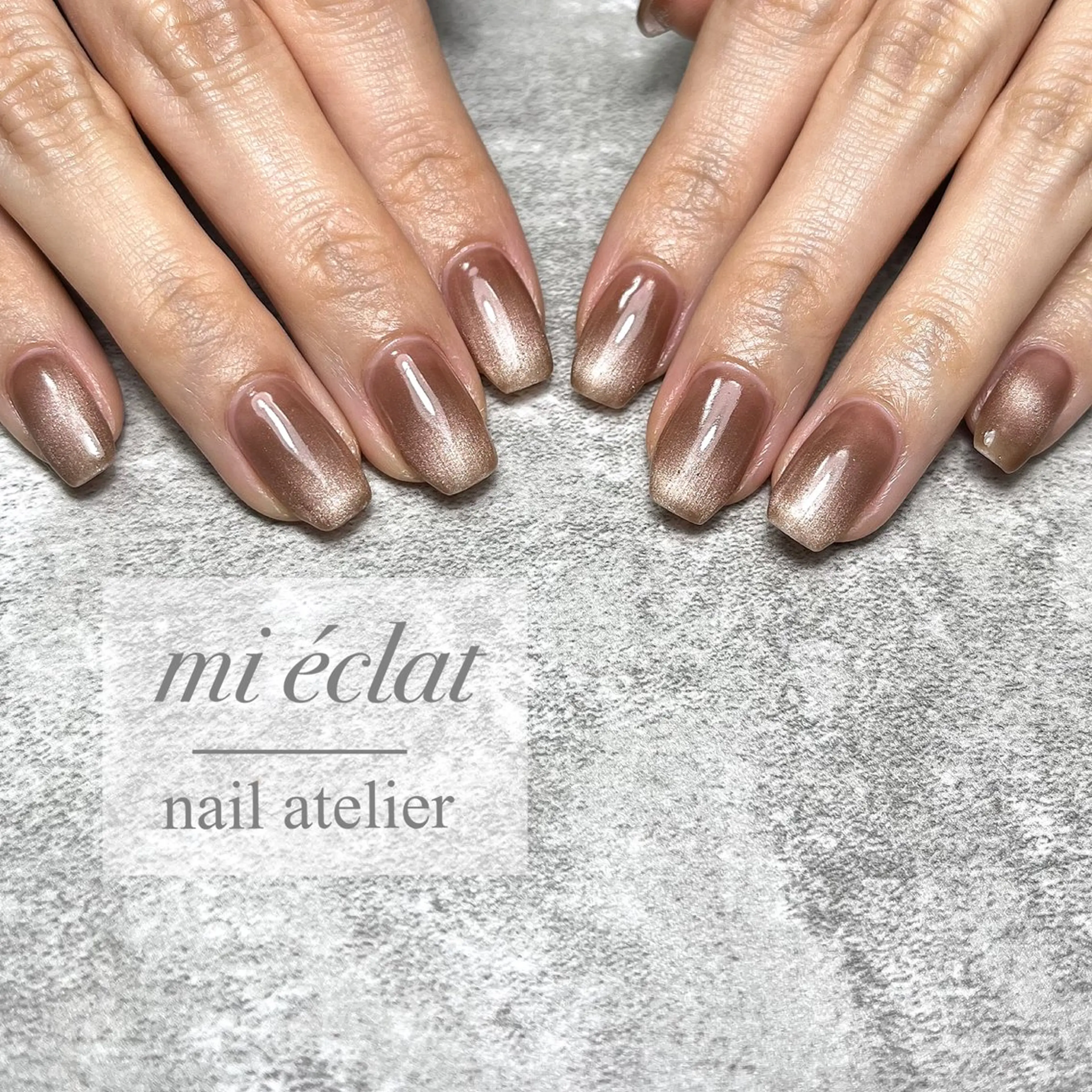 ネイル マグネットネイル ワンカラーネイル mi éclat ミ　エクラのネイルデザイン