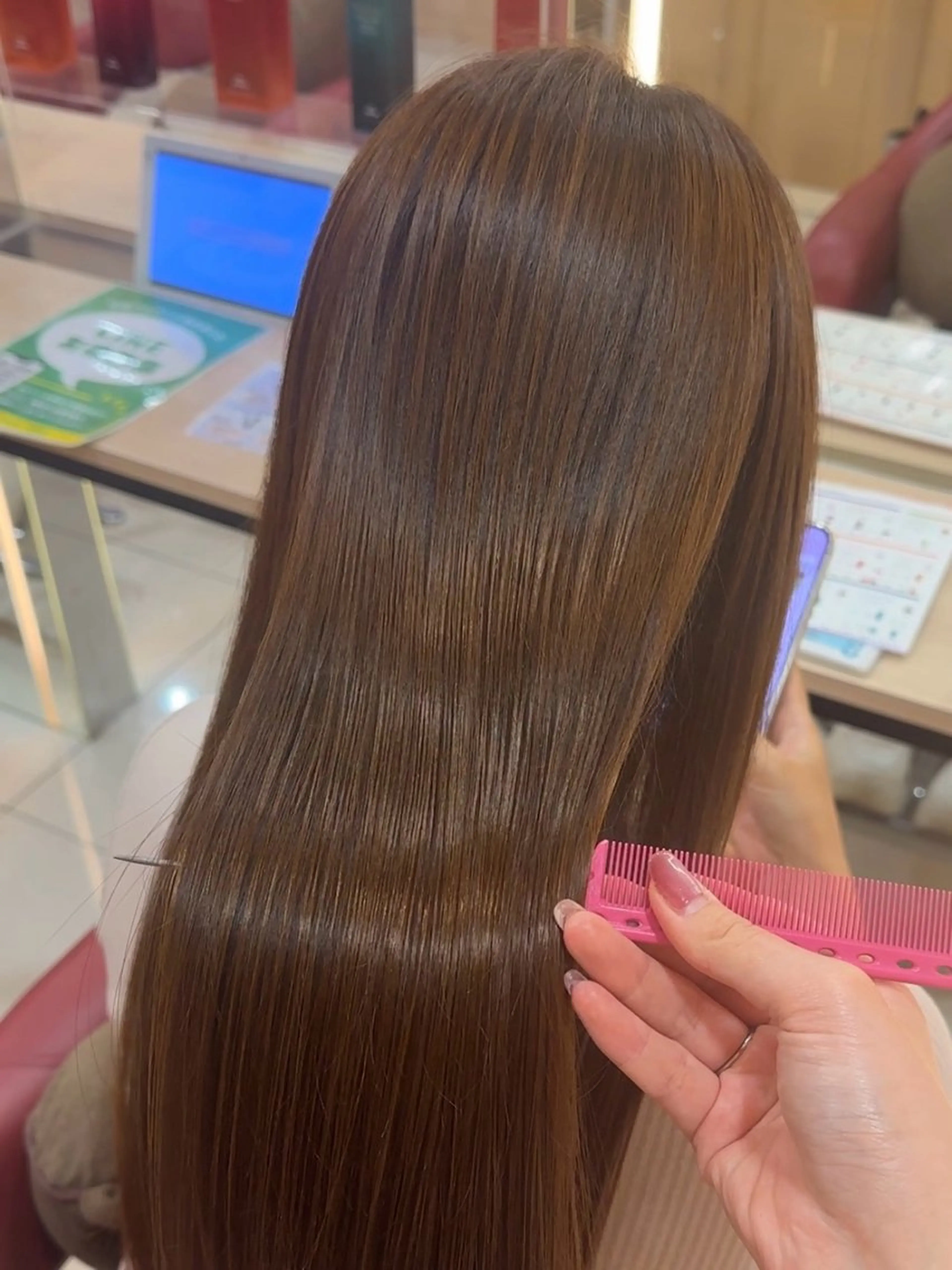 ロング 髪質改善 縮毛矯正 🌷暖色カラー Miku🌷のヘアスタイル