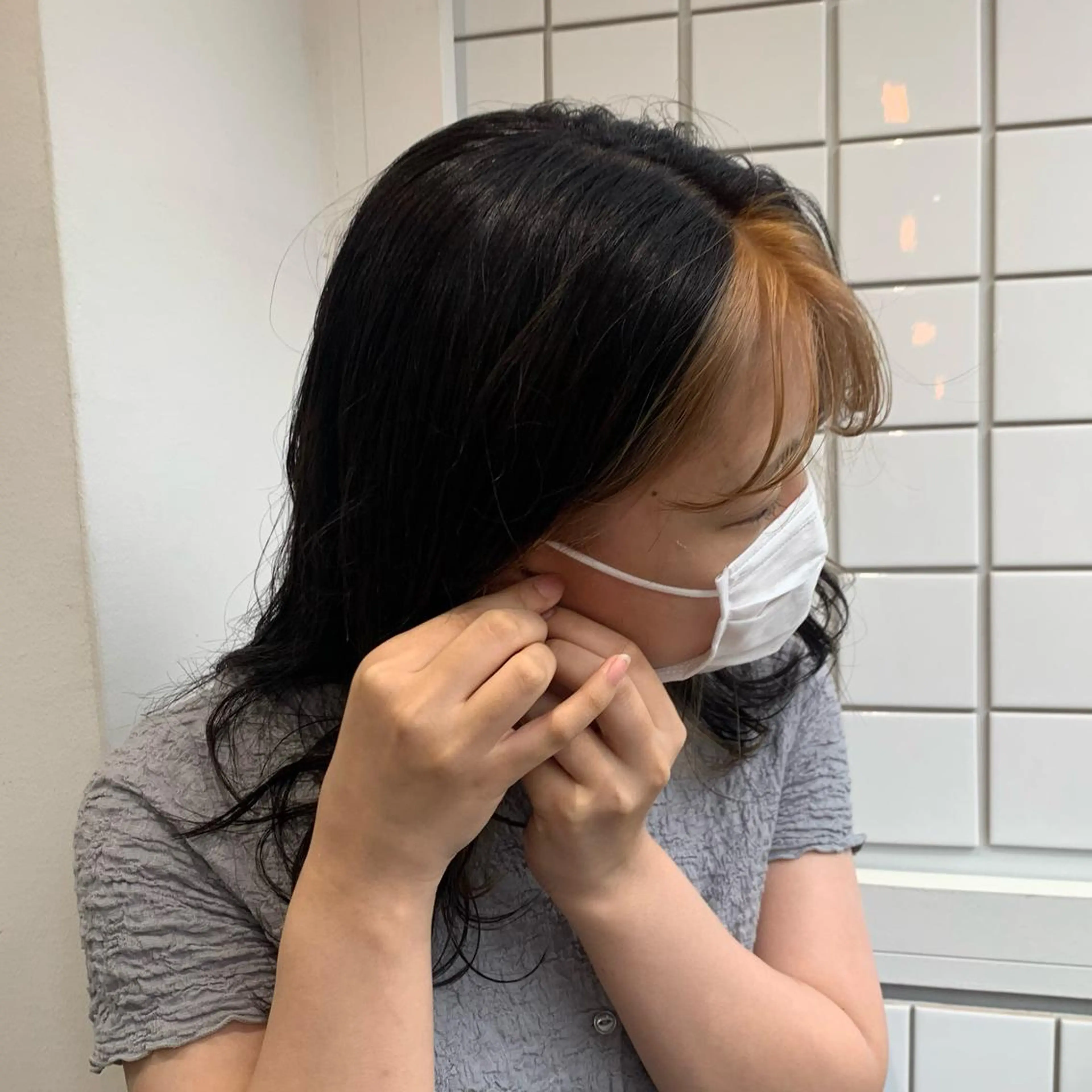 セミロング ミストバング 🎀オイダイラ モモカ🎀のヘアスタイル