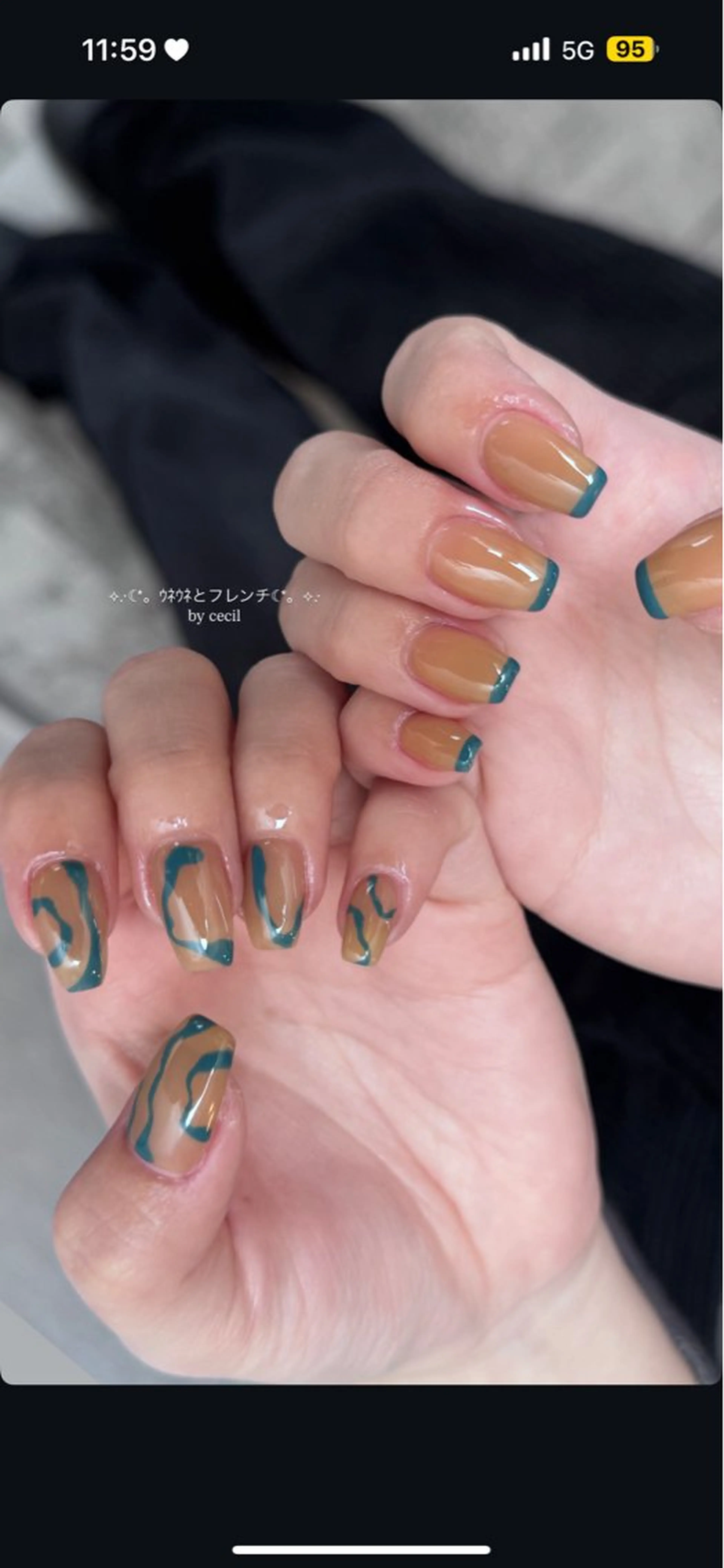 ネイル フレンチネイル 韓国ネイル マグネットネイル メンズネイル ニュアンスネイル ハンドネイル GRANDE大須 Cecil💜のネイルデザイン