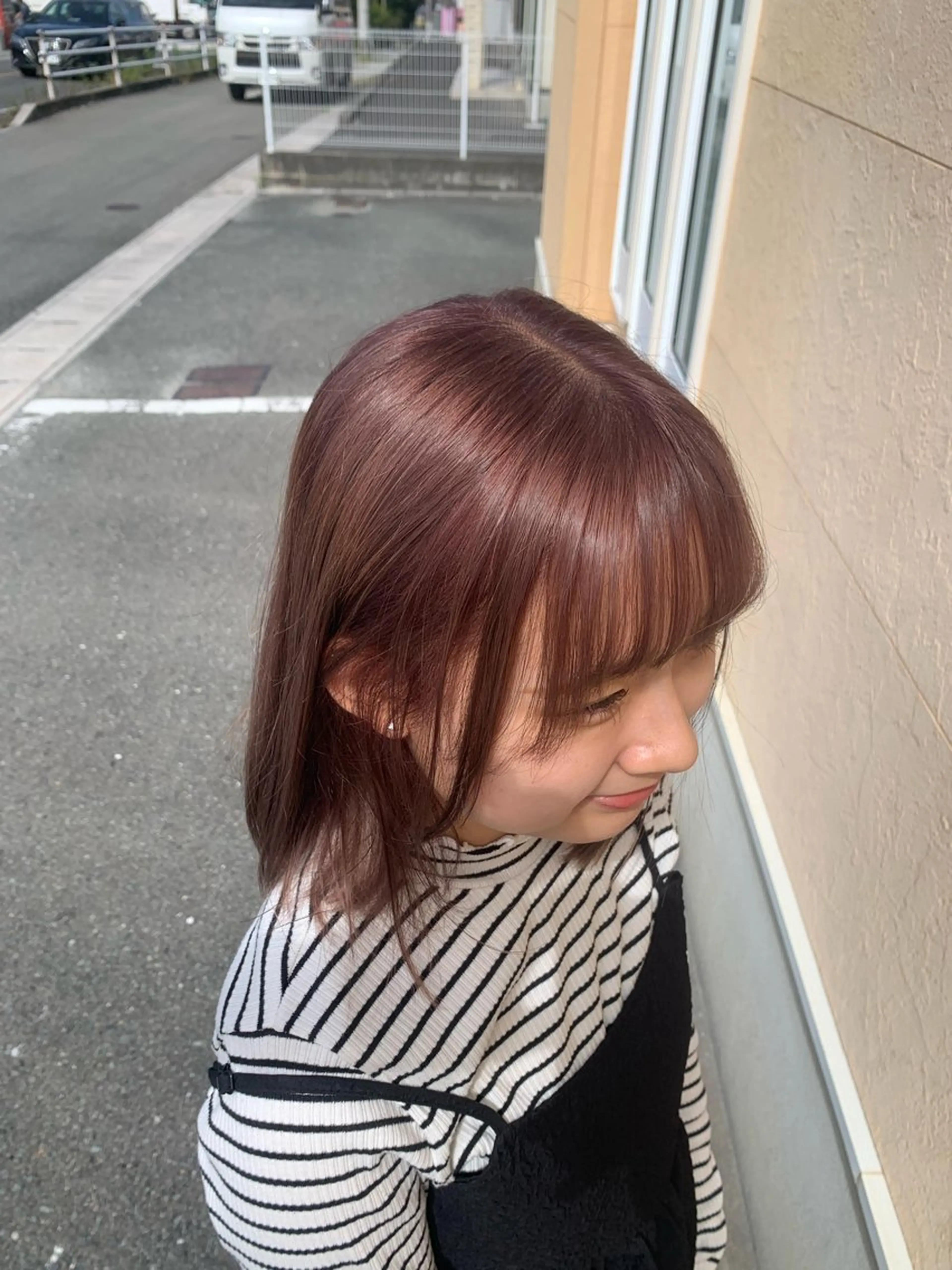 ミディアム カラー ピンクカラー hair salon　k2のヘアスタイル