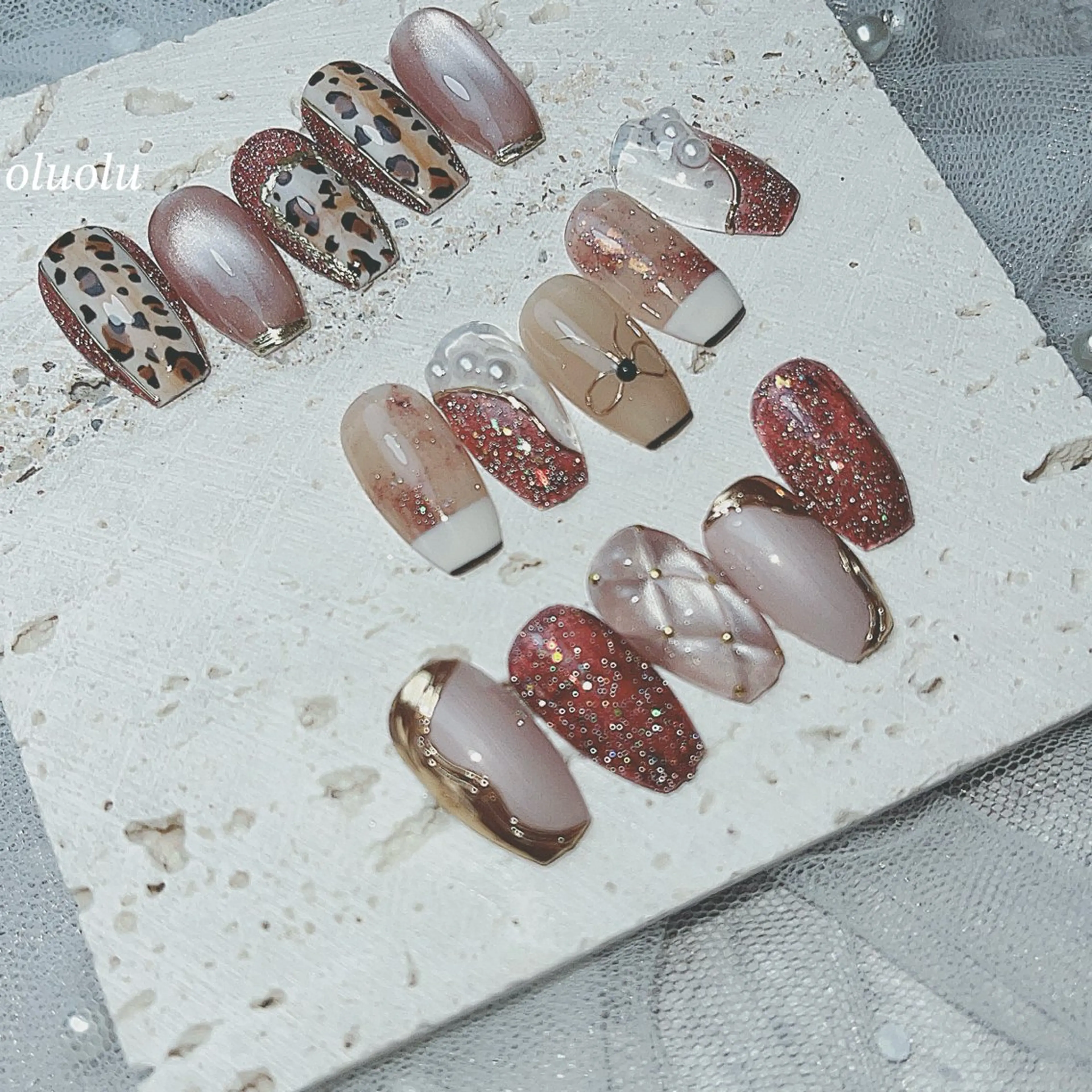 ネイル アートネイル フラッシュネイル フレンチネイル ジェルネイル キラキラネイル ハンドネイル 大村 紬華のネイルデザイン