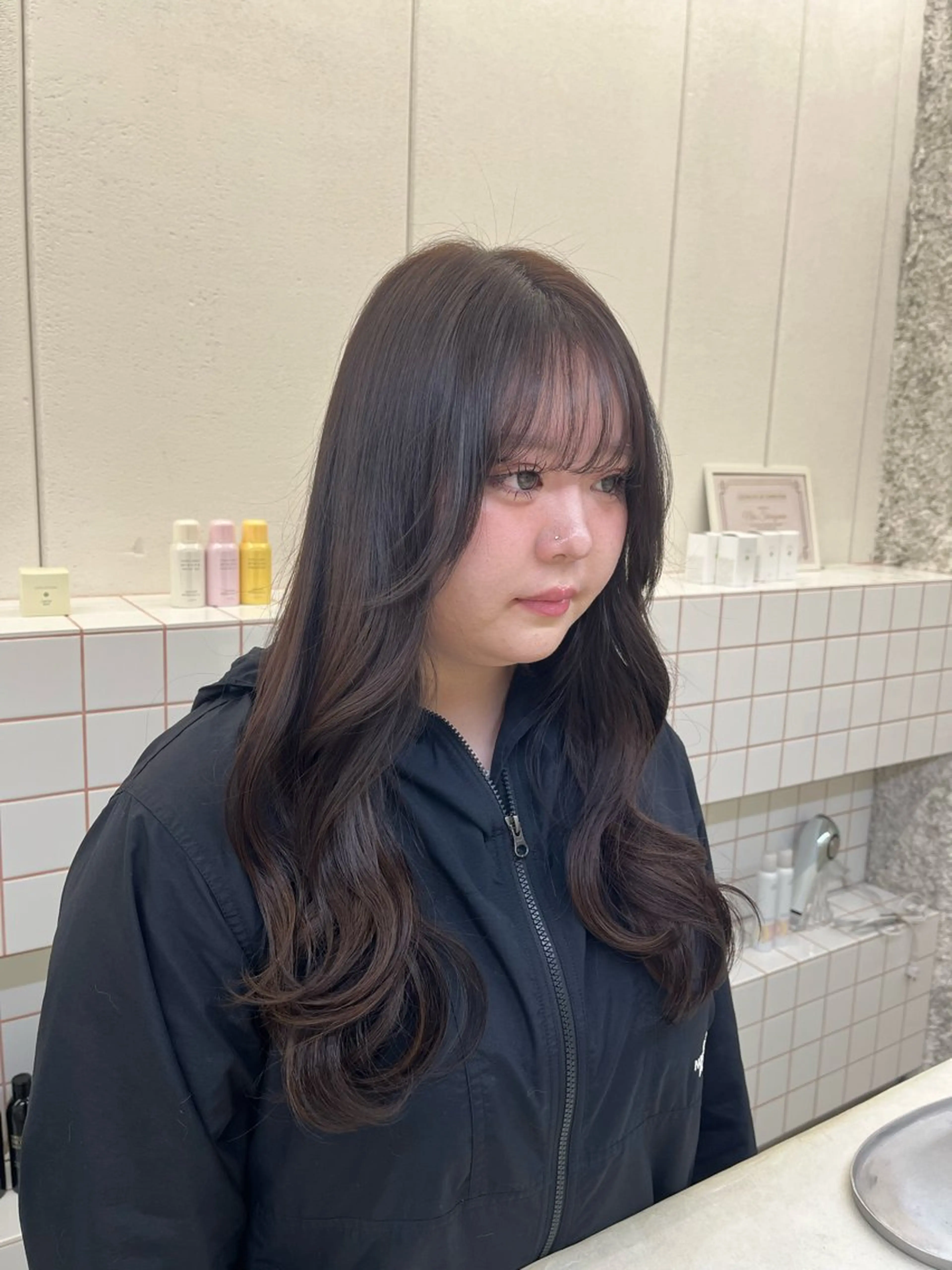 ロング カラー ヘアカラー トリートメント 🌼花屋併設🌼 木下奈々望のヘアスタイル