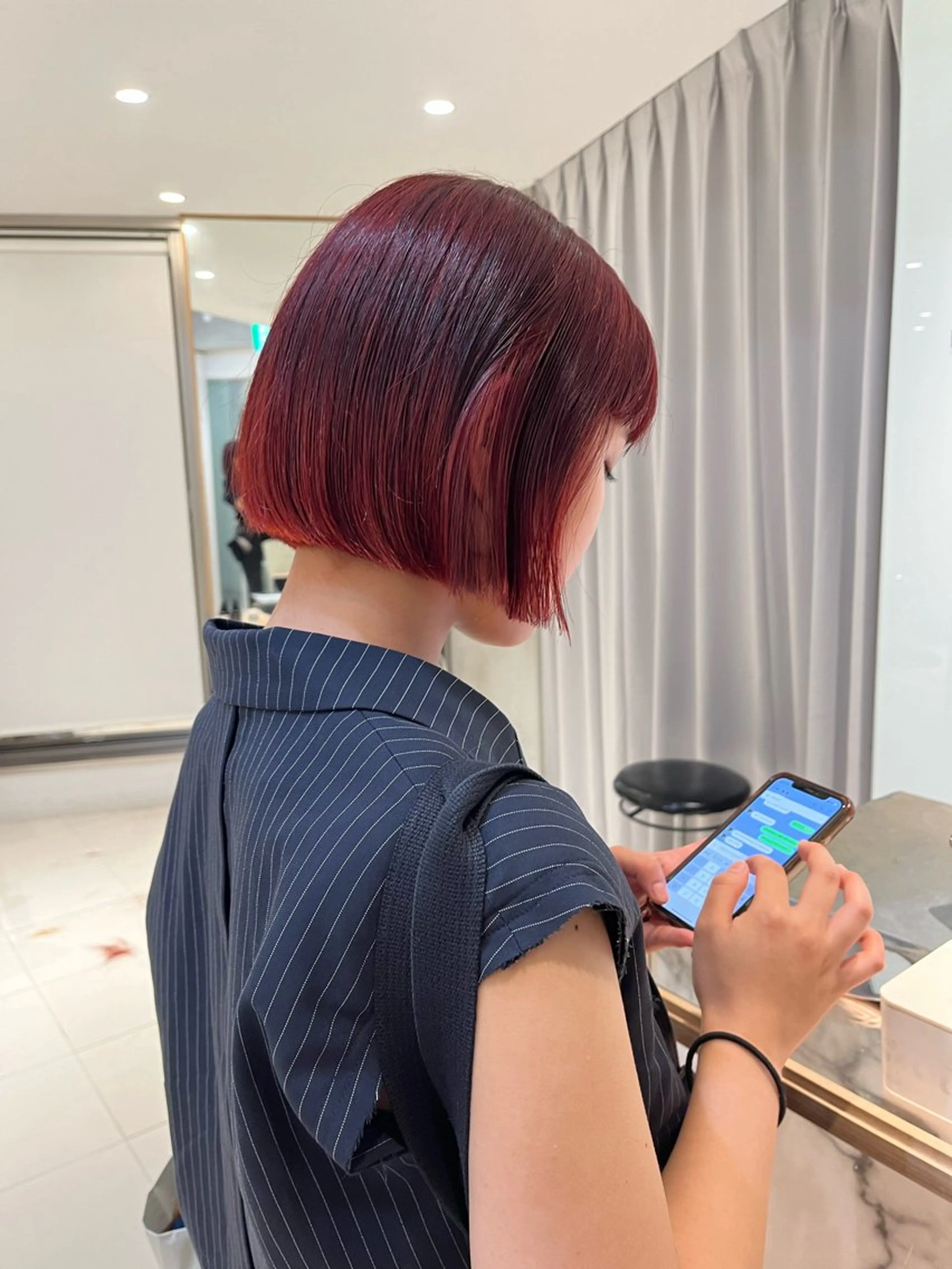 ミディアム カラー ヘアアレンジ 黒髪 ブリーチ ケアブリーチ カシス ディープラベンダー カット ヘアカラー トリートメント stylist ◎RUKI.のヘアスタイル