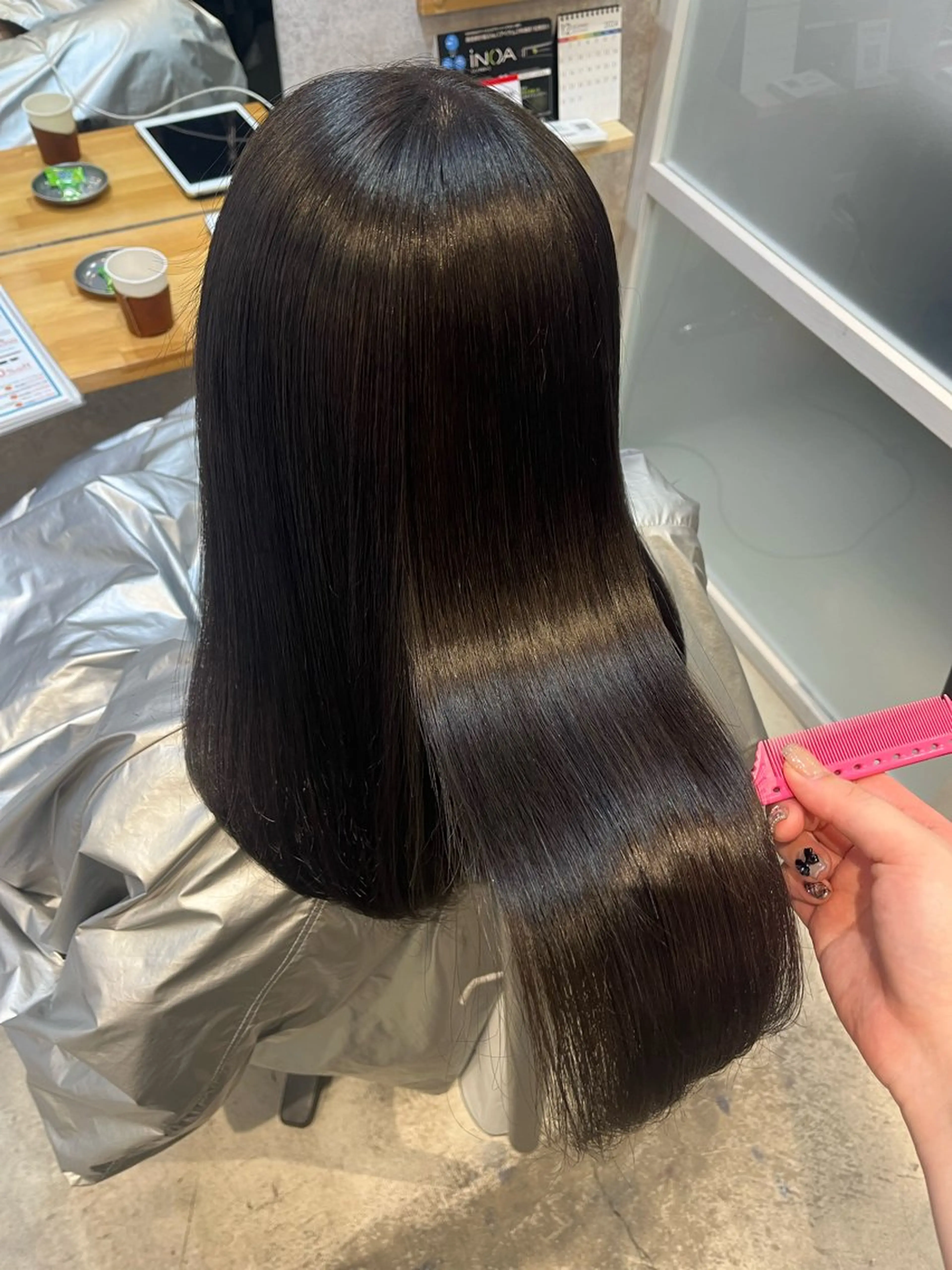 ロング ハイライト 縮毛矯正 ブリーチモデル募集 ʟᴇɪ.れいのヘアスタイル