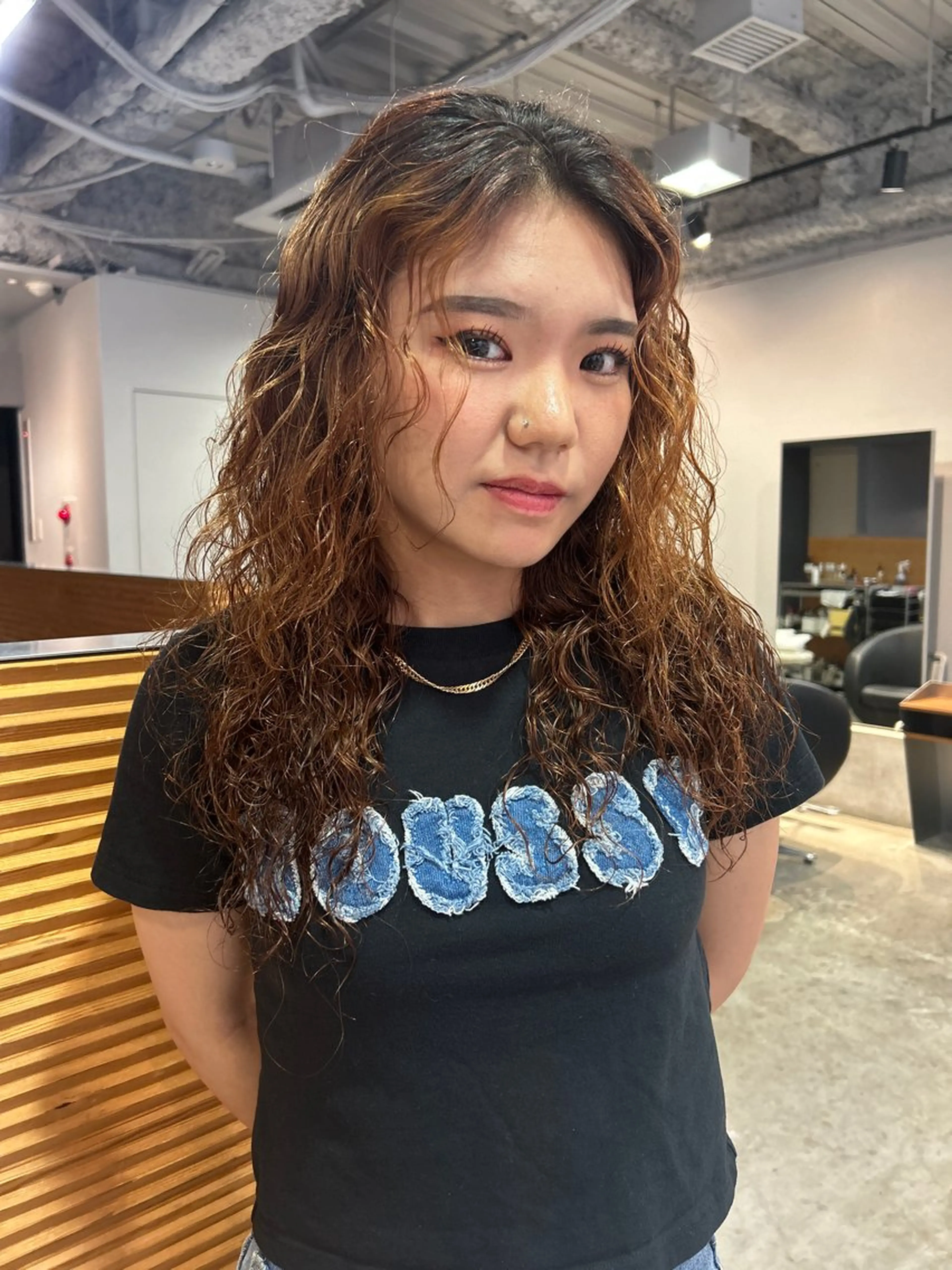 パーマ ハイトーン特化/和音 【デザインカラー】のヘアスタイル