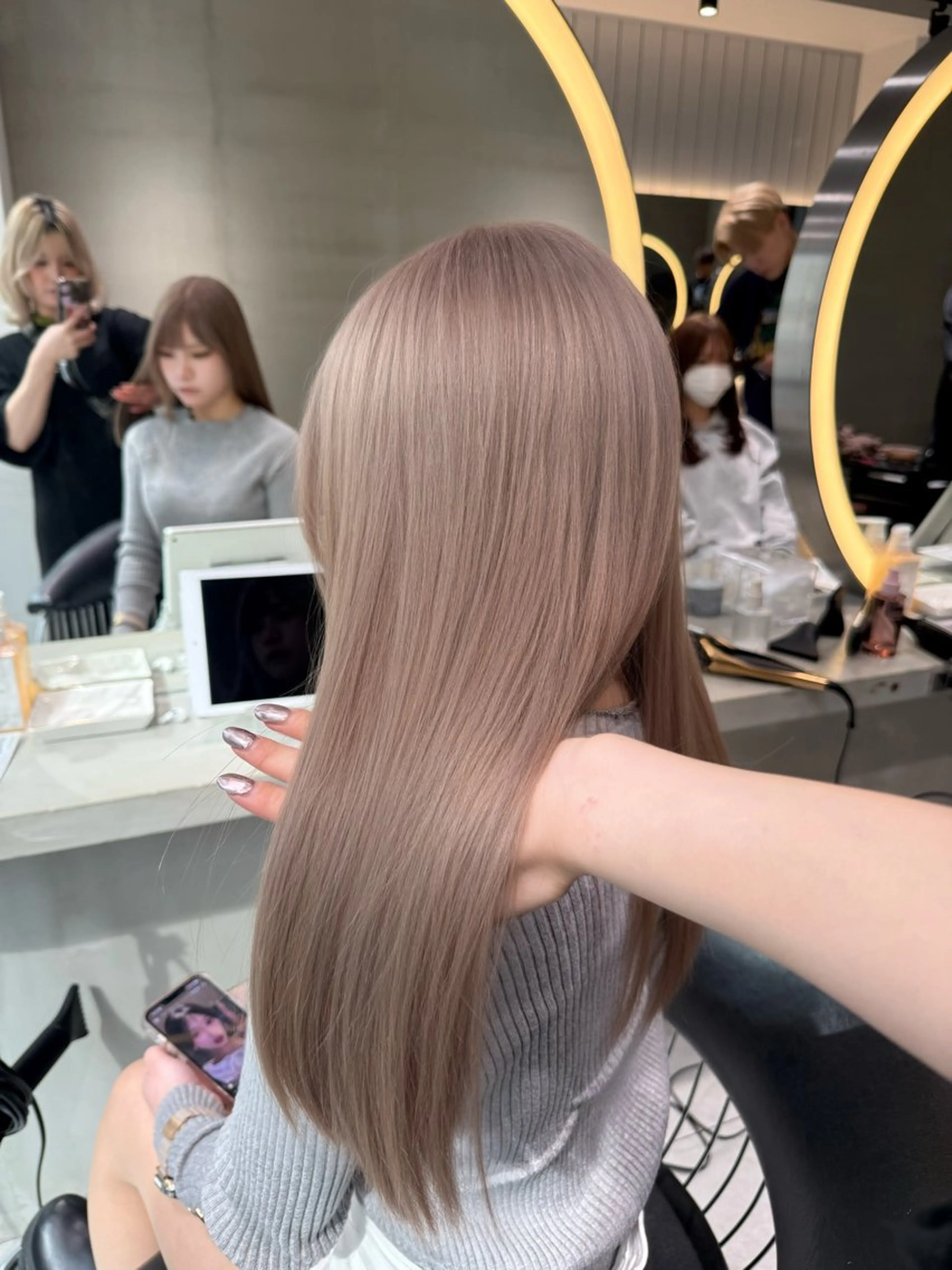 ミディアム ヘアカラー トリートメント ハルナ / 韓国ヘア♪のヘアスタイル