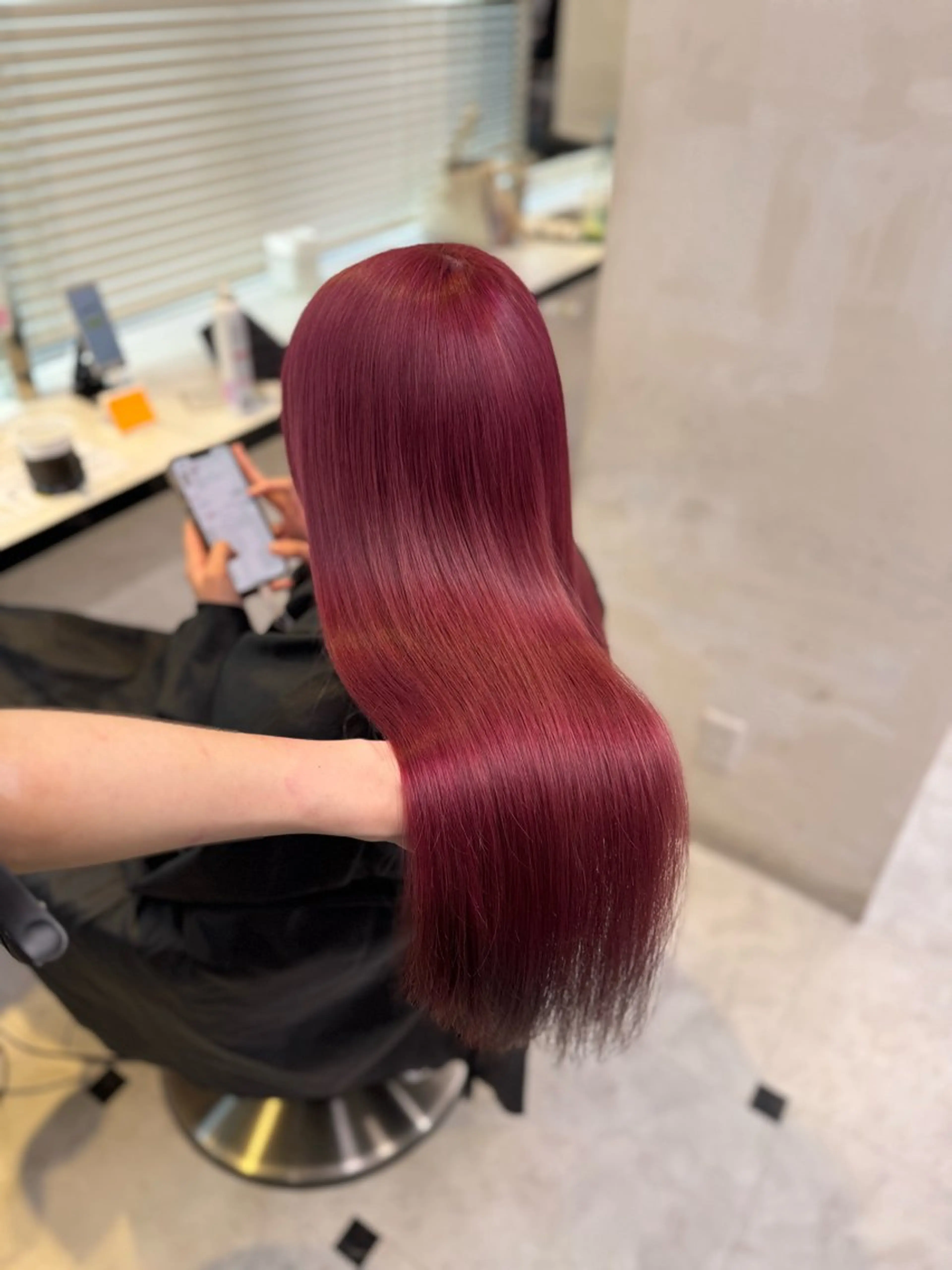 ロング ヘアカラー トリートメント ヘッドスパ ヘアセット ♥️韓国/ガーリー 暖色misa♥️のヘアスタイル