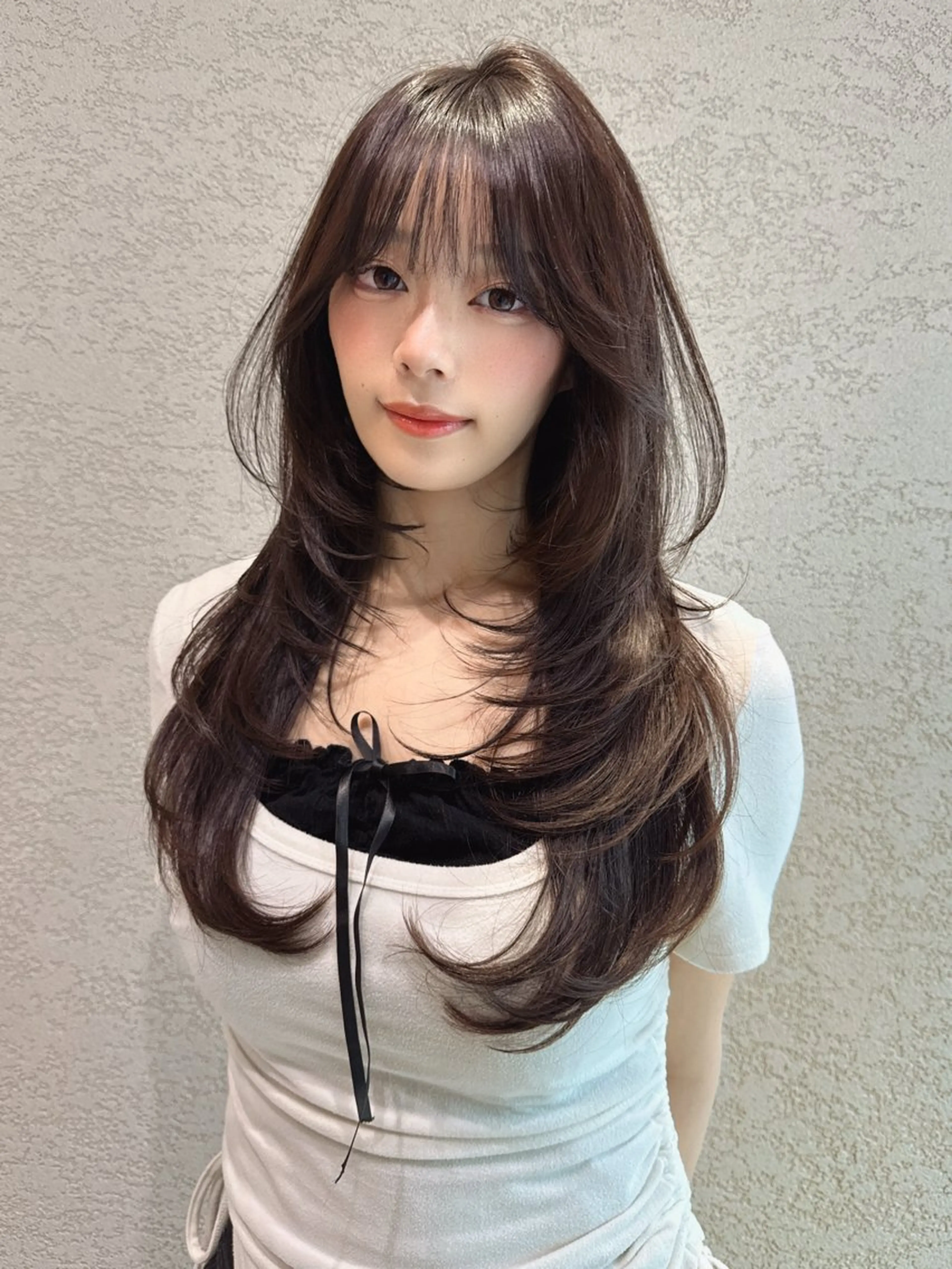 ロング カラー カット ヘアカラー トリートメント レイヤーカット/ 顔周り 五島巨幹のヘアスタイル