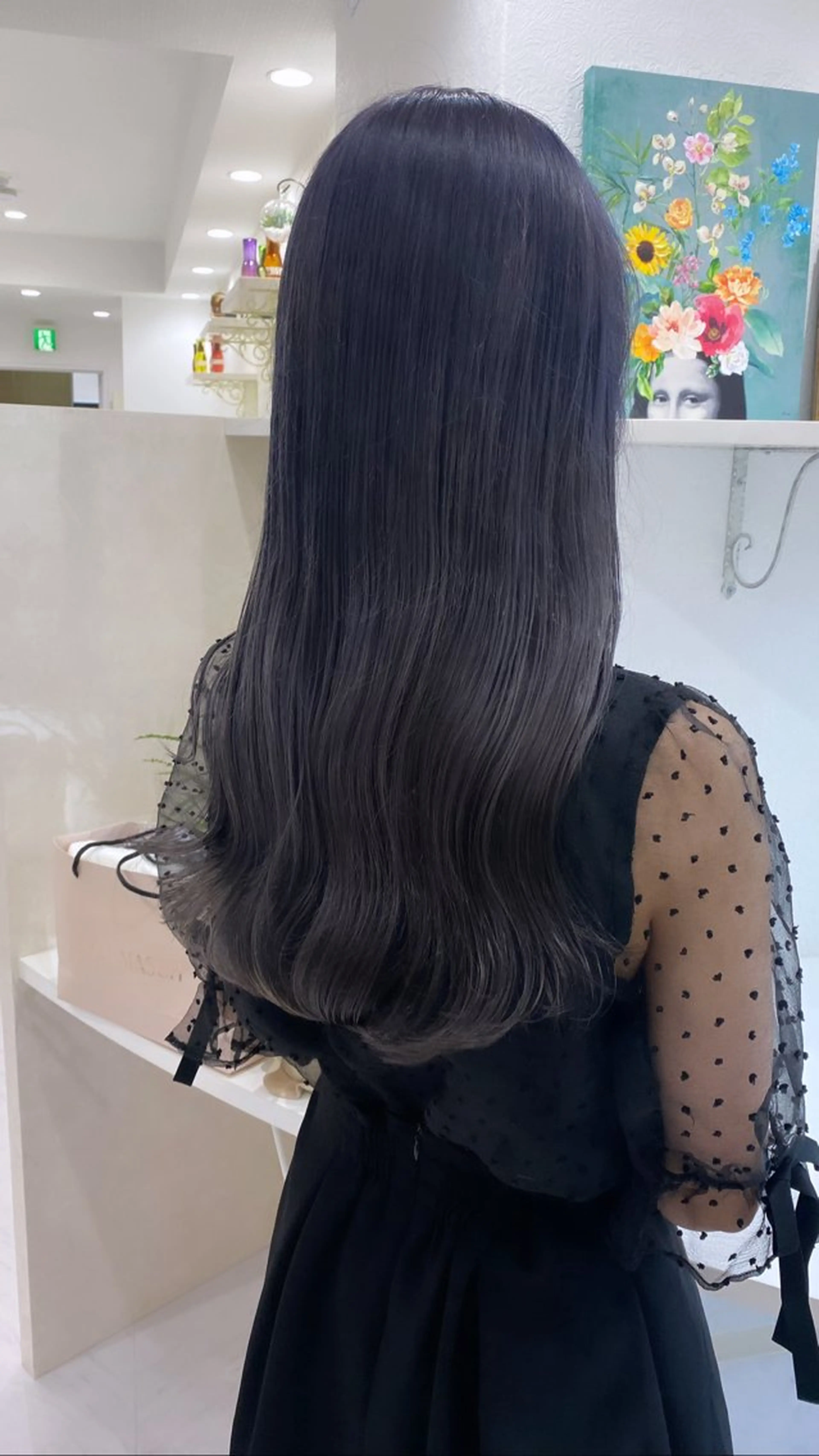 ロング カラー カット ヘアカラー 縮毛矯正 RURI韓国ボブ 🇰🇷タッセルボブのヘアスタイル