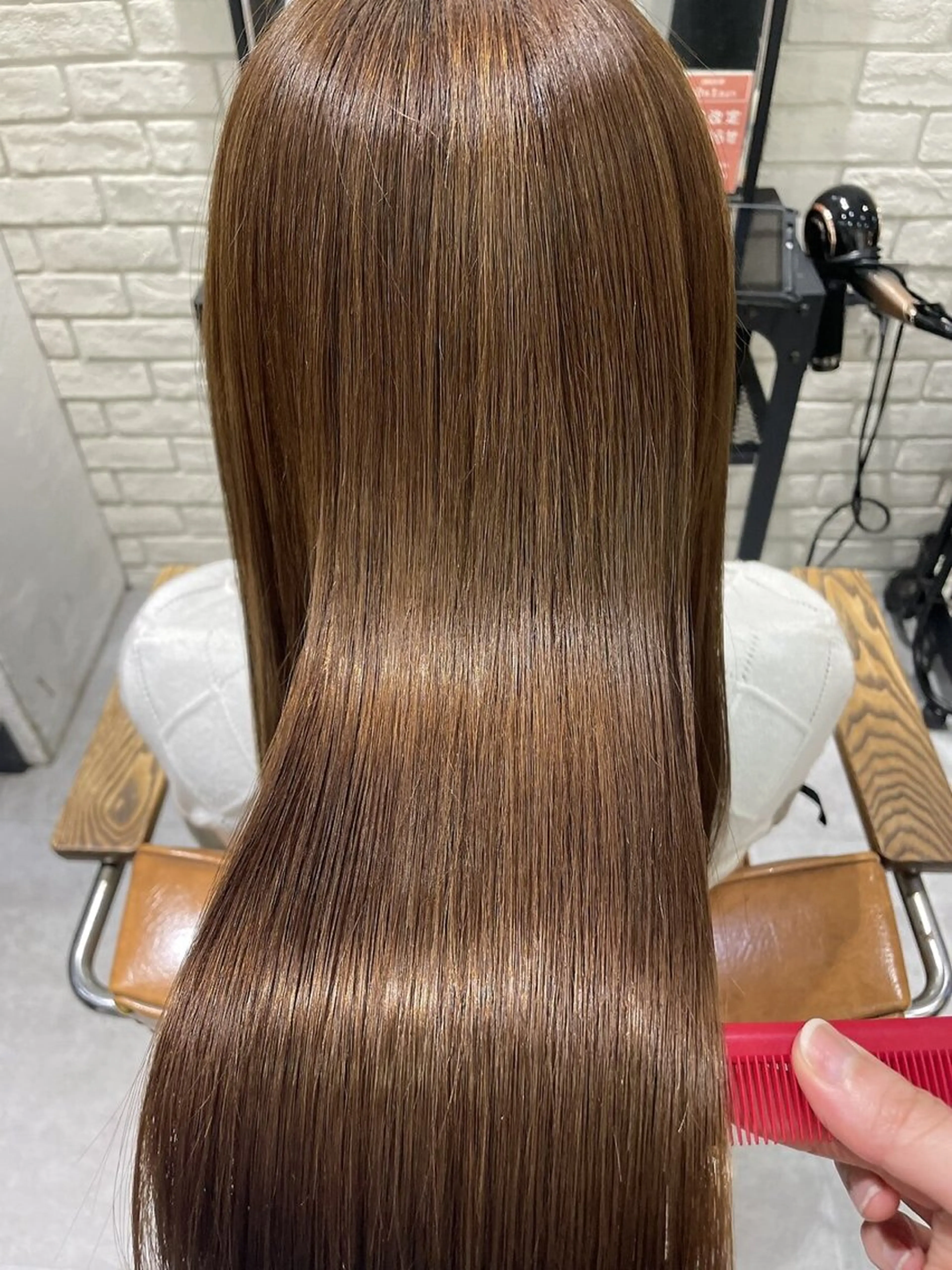 ロング カラー 髪質改善 縮毛矯正 トリートメント 髪質改善アンジュール ひかりのヘアスタイル