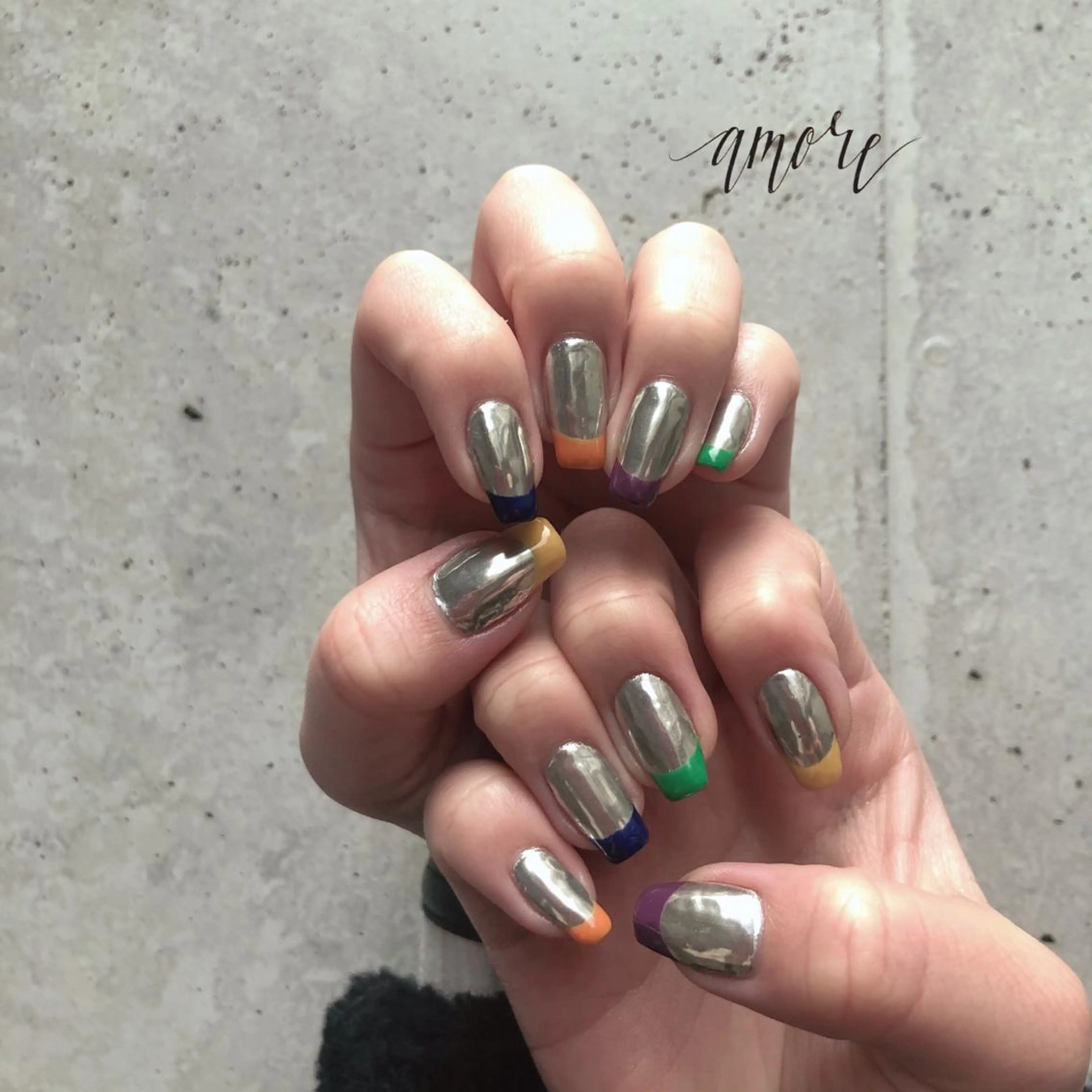 ネイル フレンチネイル ジェルネイル ミラーネイル You kyehwaのネイルデザイン