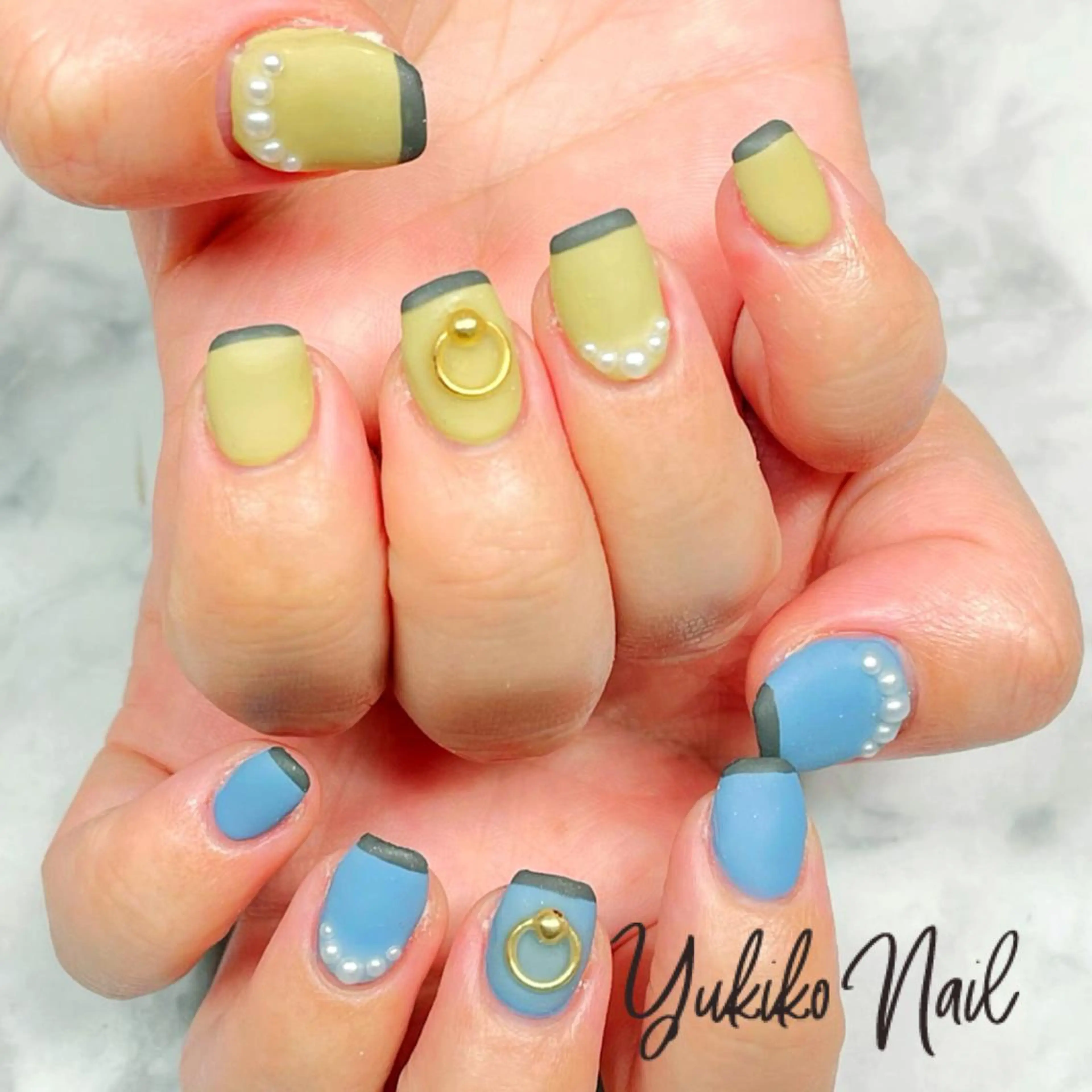 ネイル フレンチネイル マットネイル ハンドネイル ユキコ ネイルのネイルデザイン