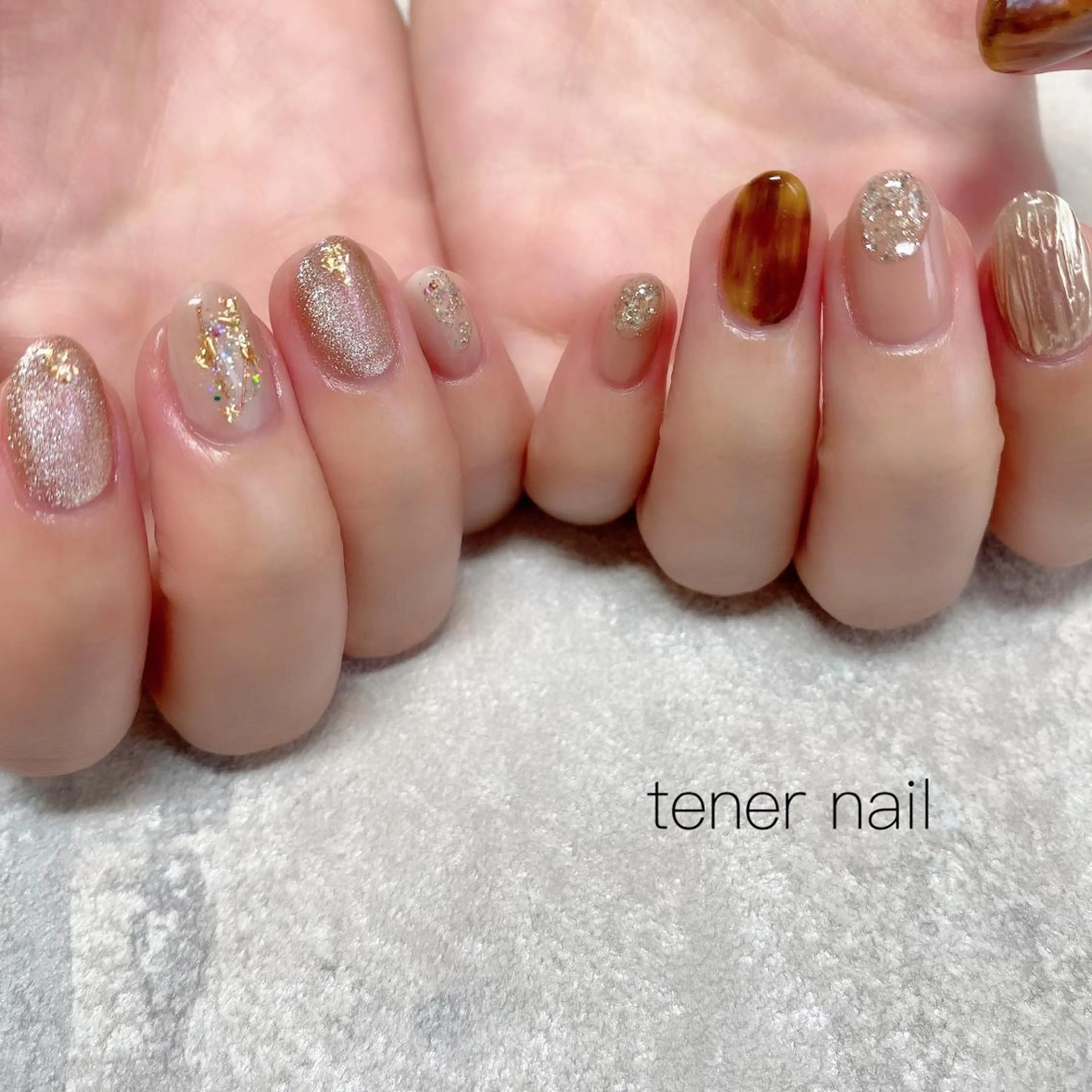 ネイル べっ甲ネイル マグネットネイル テネルネイル tener nailのネイルデザイン