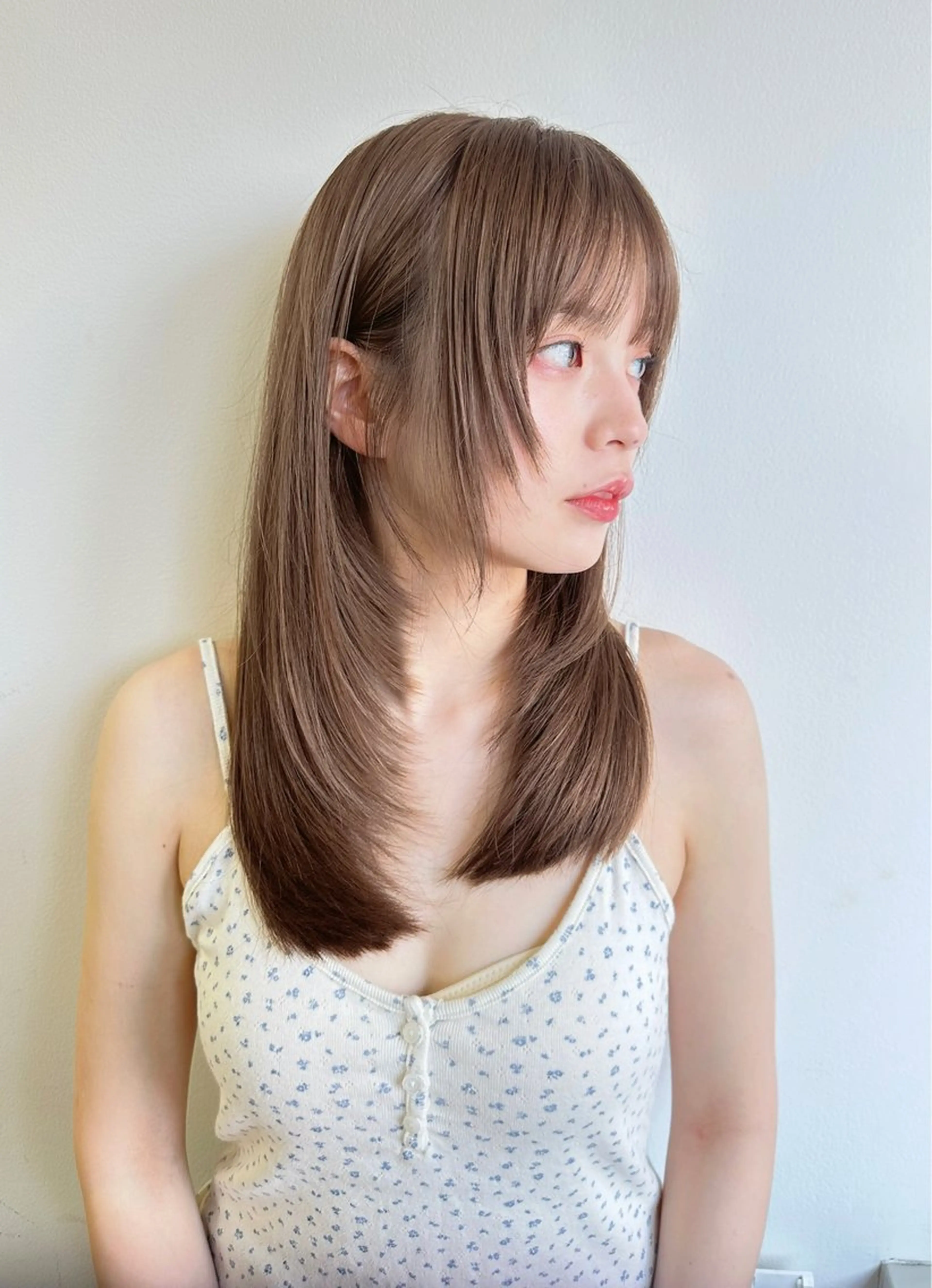 ロング カラー ベージュカラー ロング 韓国風パーマ/ヘア セット/店長みづきのヘアスタイル