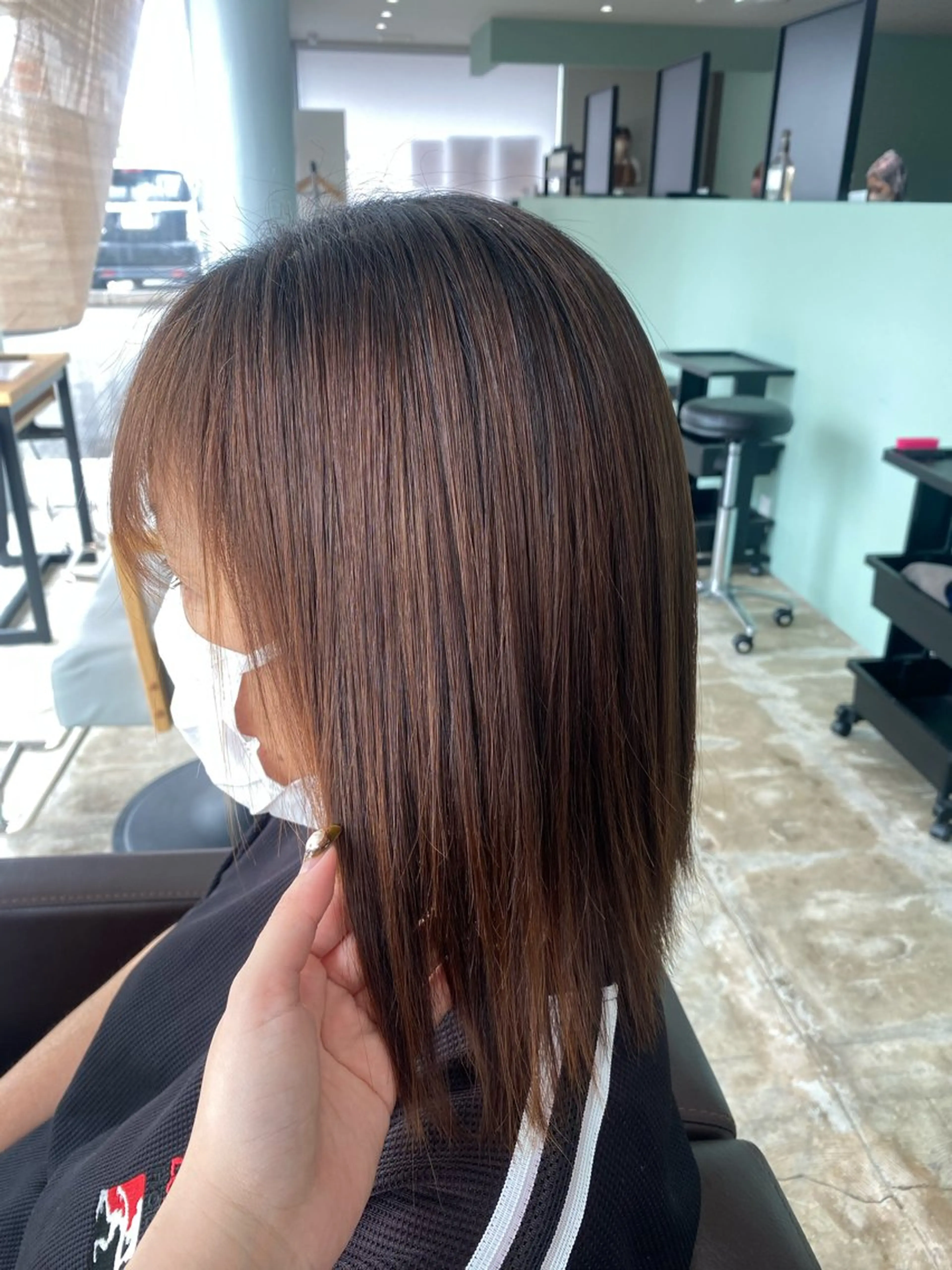 ミディアム 縮毛矯正 . SHIZUKAのヘアスタイル