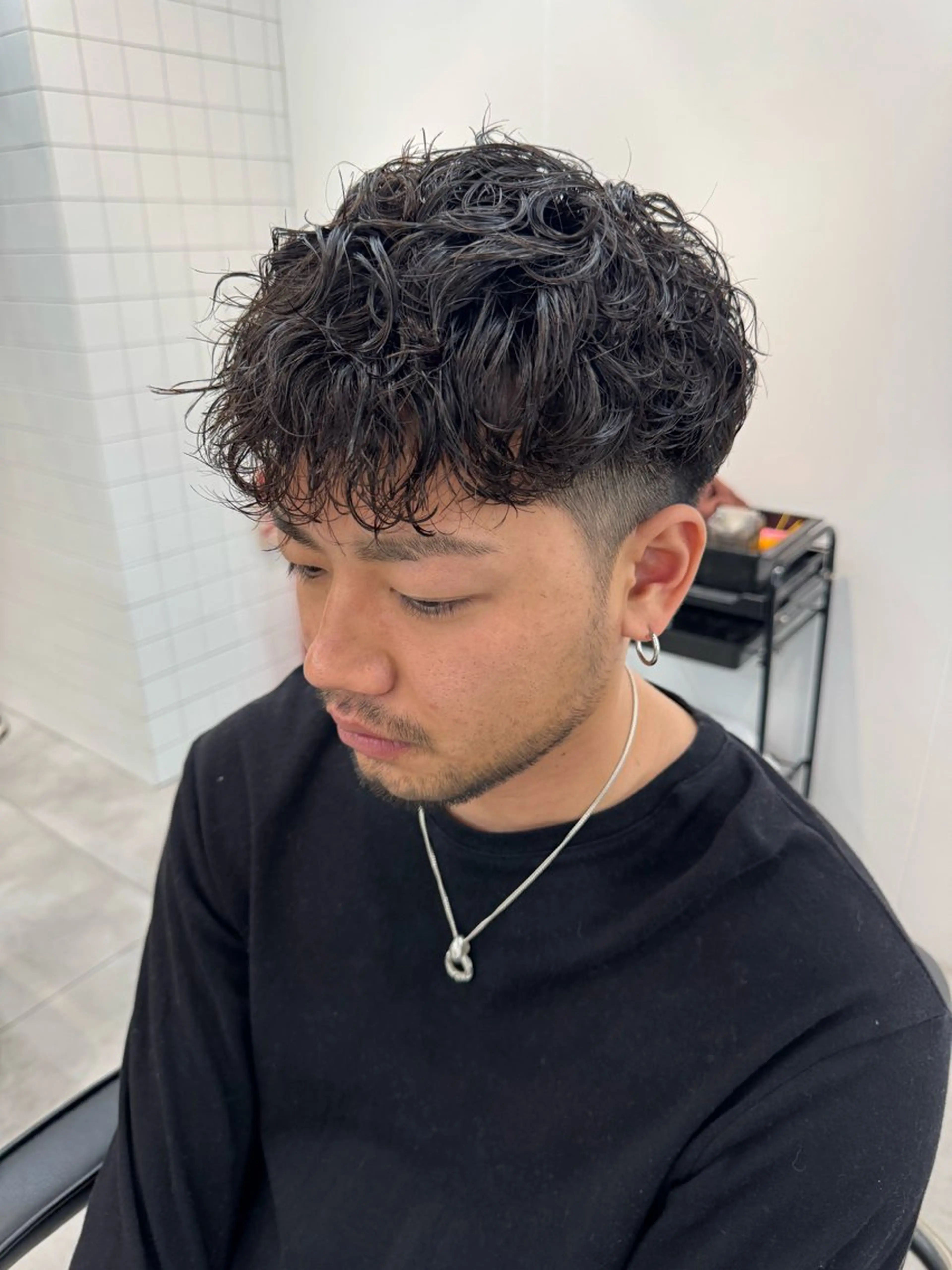 パーマ メンズ スペインカール カット パーマ 大宮メンズ特化/パー マ職人/小川藍人のヘアスタイル