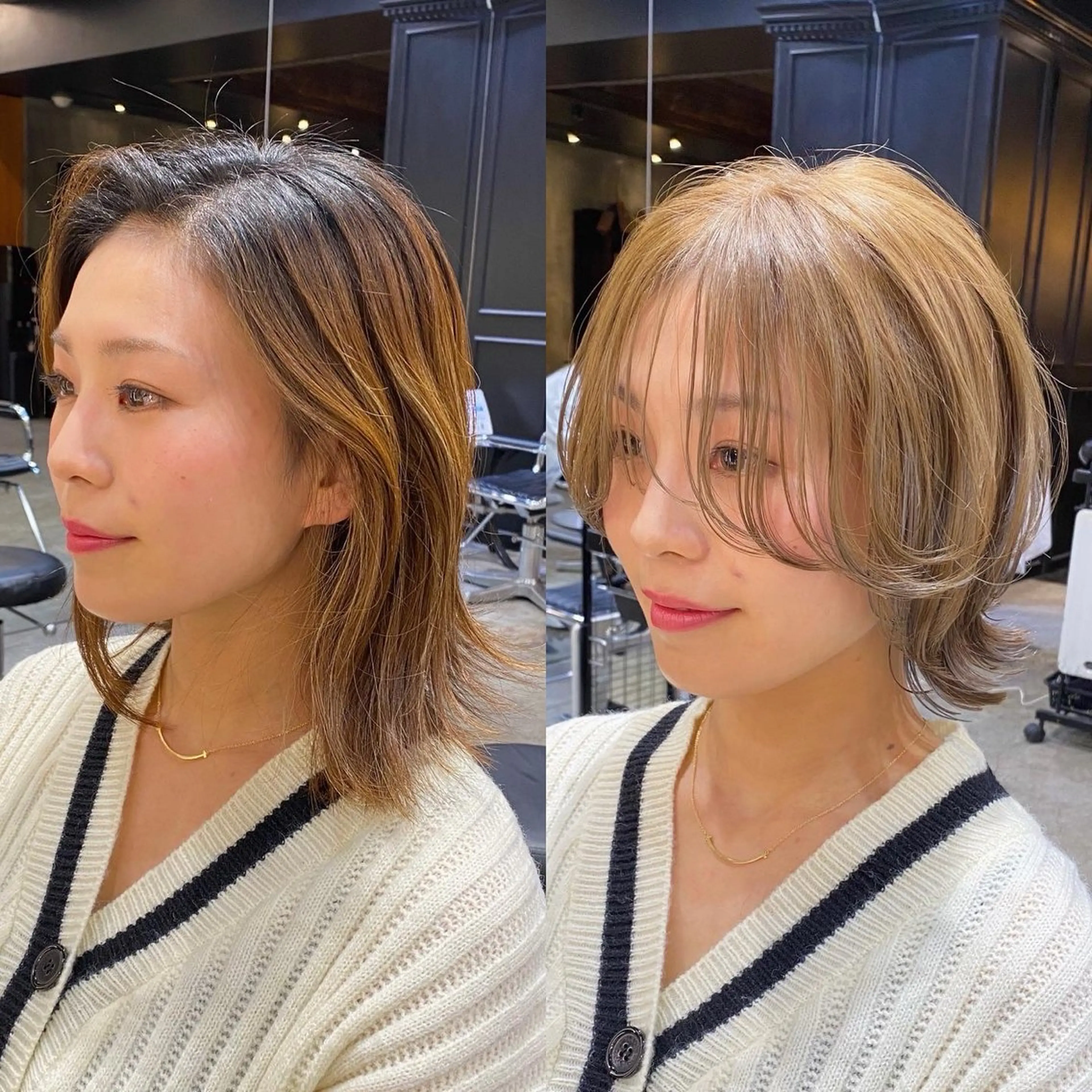 ショート カラー ベージュカラー ブリーチ ダブルカラー ミルクティーベージュ ブリーチなしカラー カット ヘアカラー 透明感カラー🌿 グレージュ🐺陽介のヘアスタイル