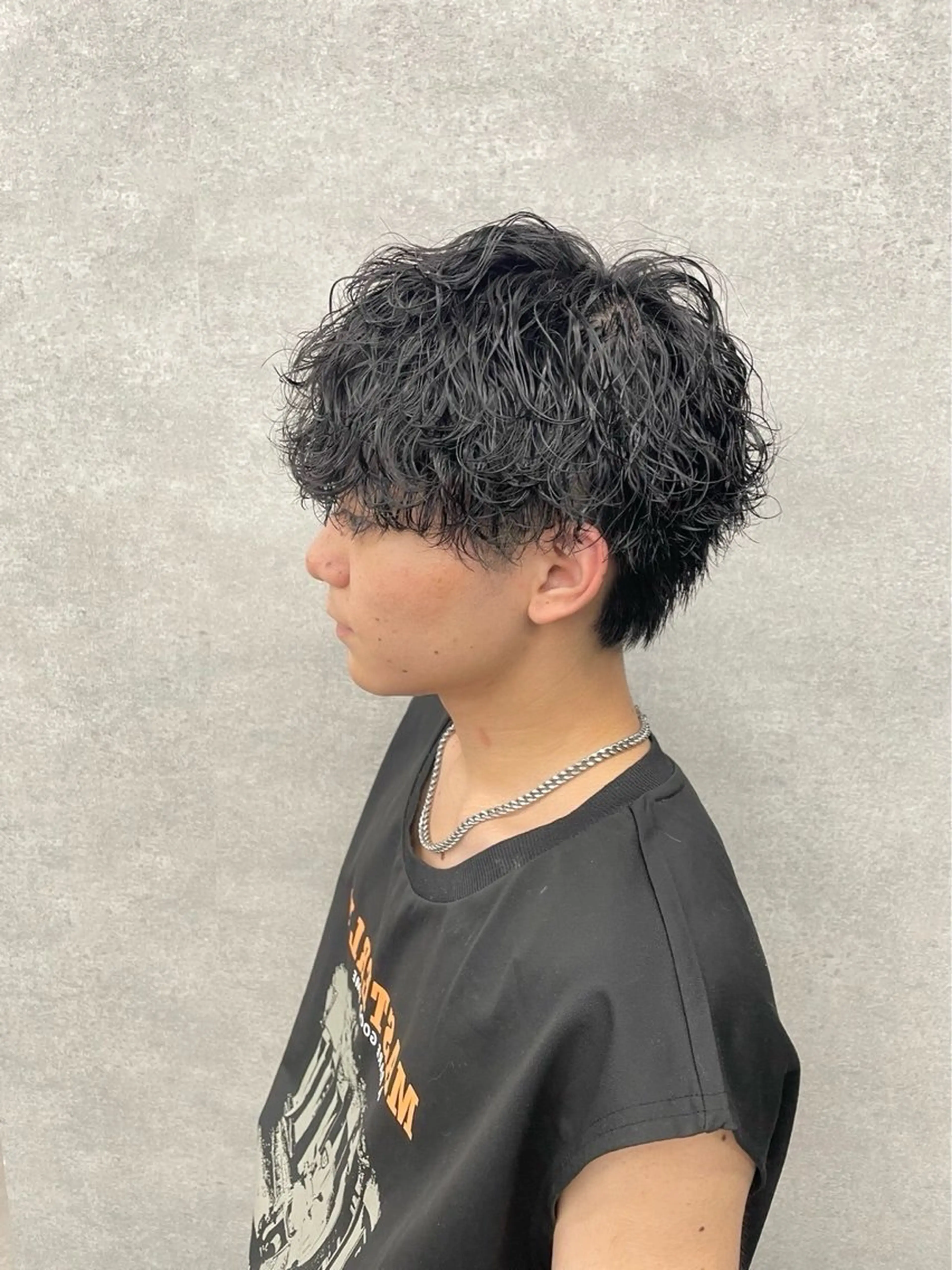 ショート パーマ ヘアアレンジ メンズ キッズ カット 盛れ韓国ハイトーン 🎀Himari🎀のヘアスタイル